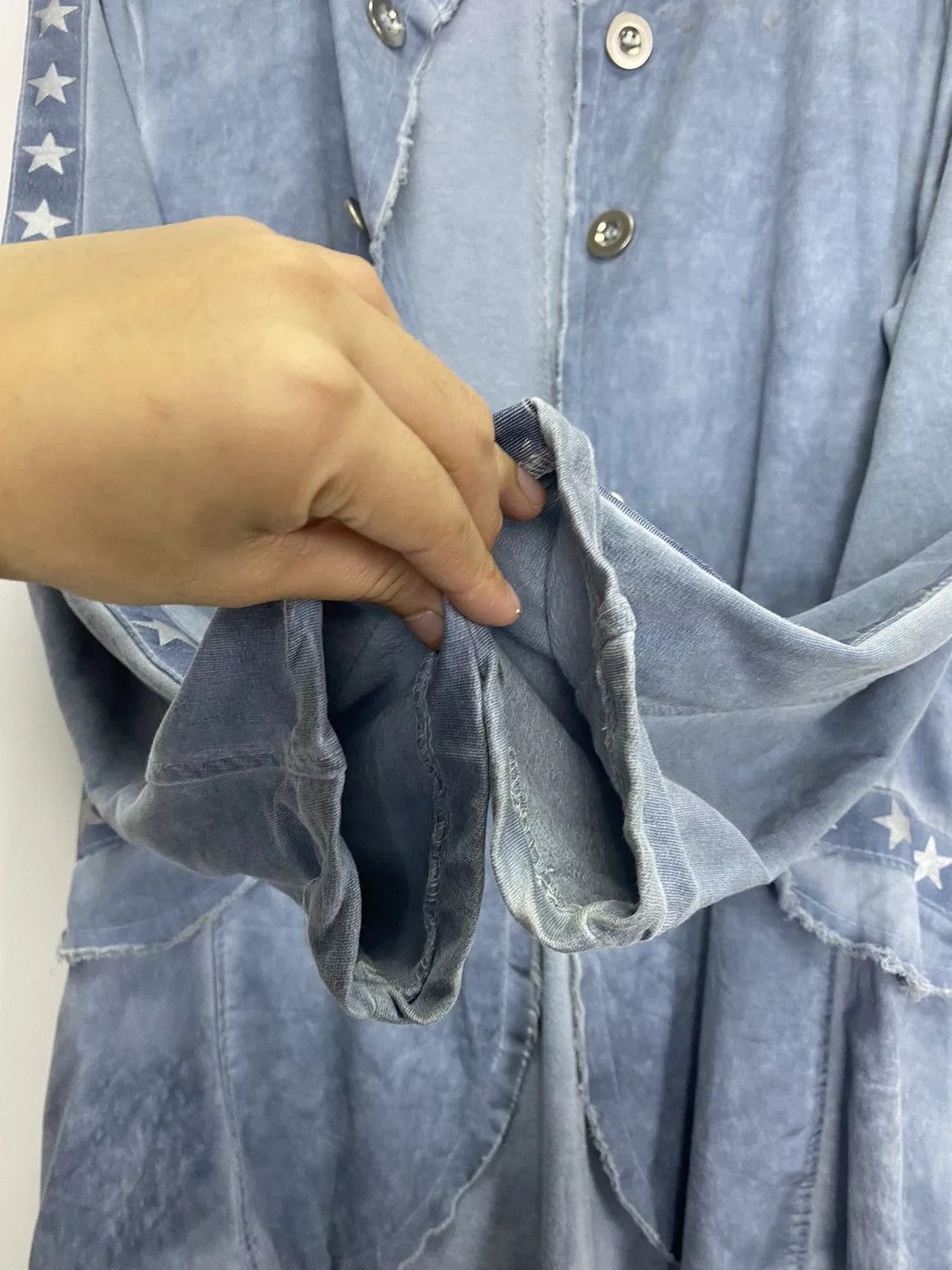 Designer Blouses Designer Star Blouse Women’s Jacket Blue Vintage