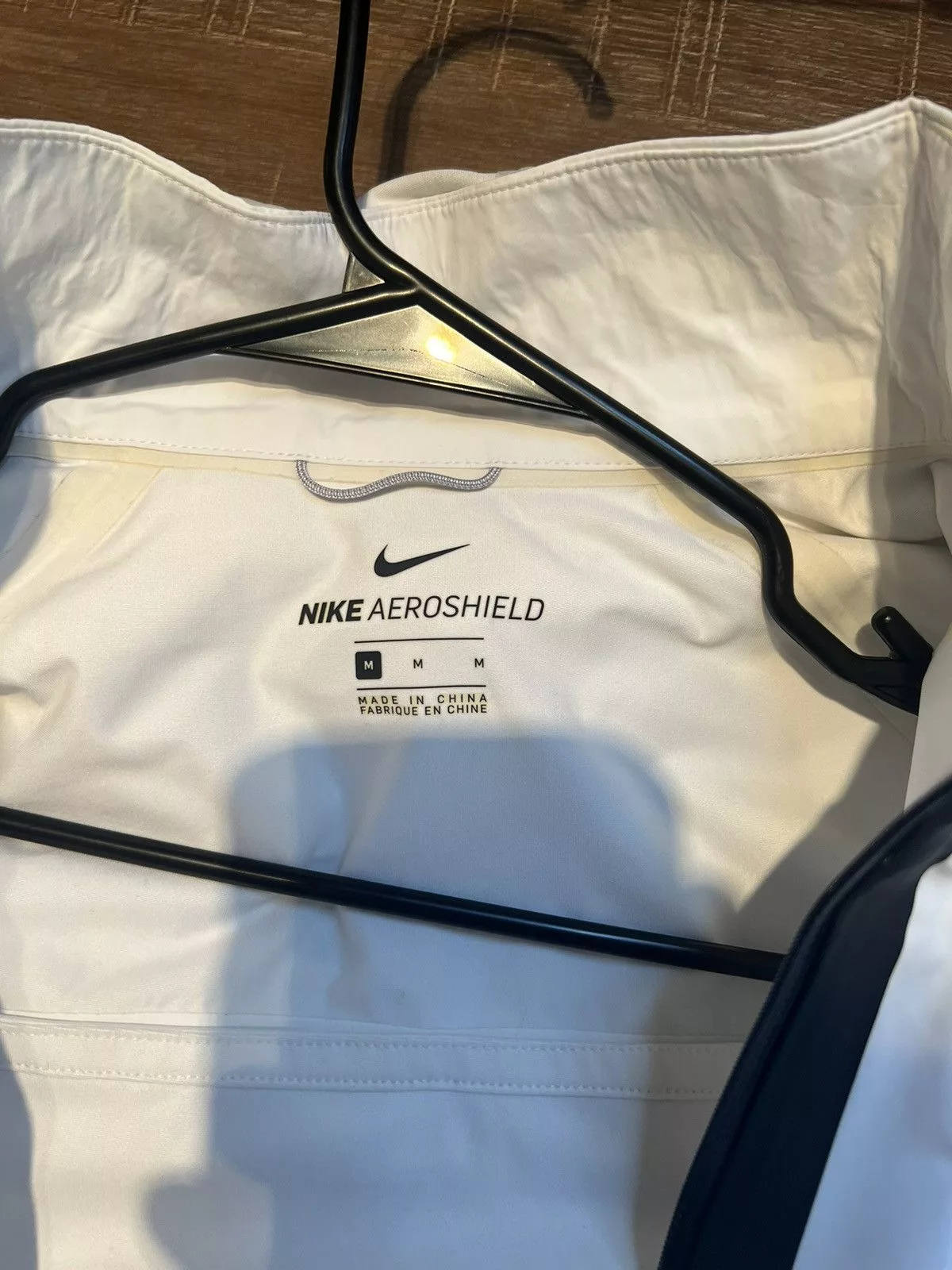 Nike Raincoats Nike Aeroshield Run Jacket With Hood Size Medium White