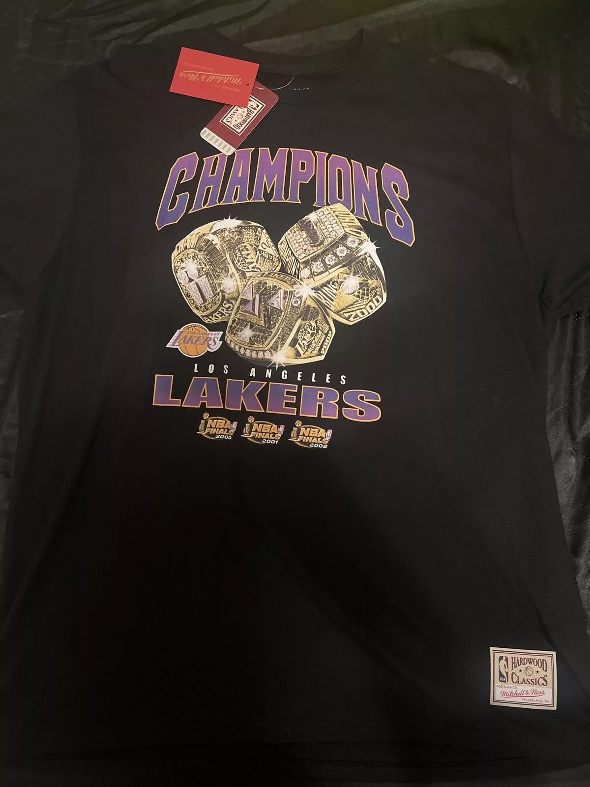 Mitchell & Ness Short Sleeve T Shirts Mitchell & Ness Lakers Tee Black