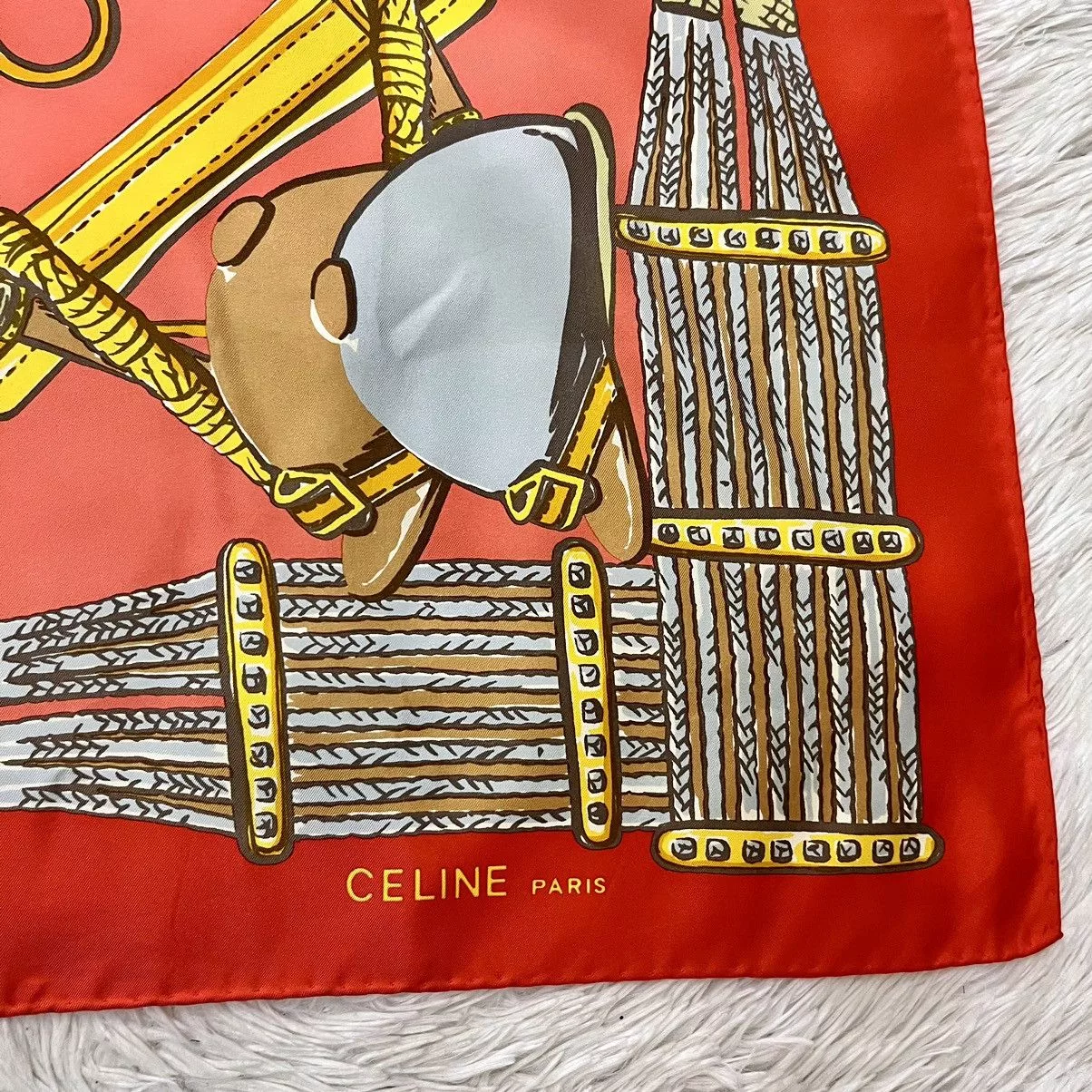 Celine Scarves Celine silk scarves Orange