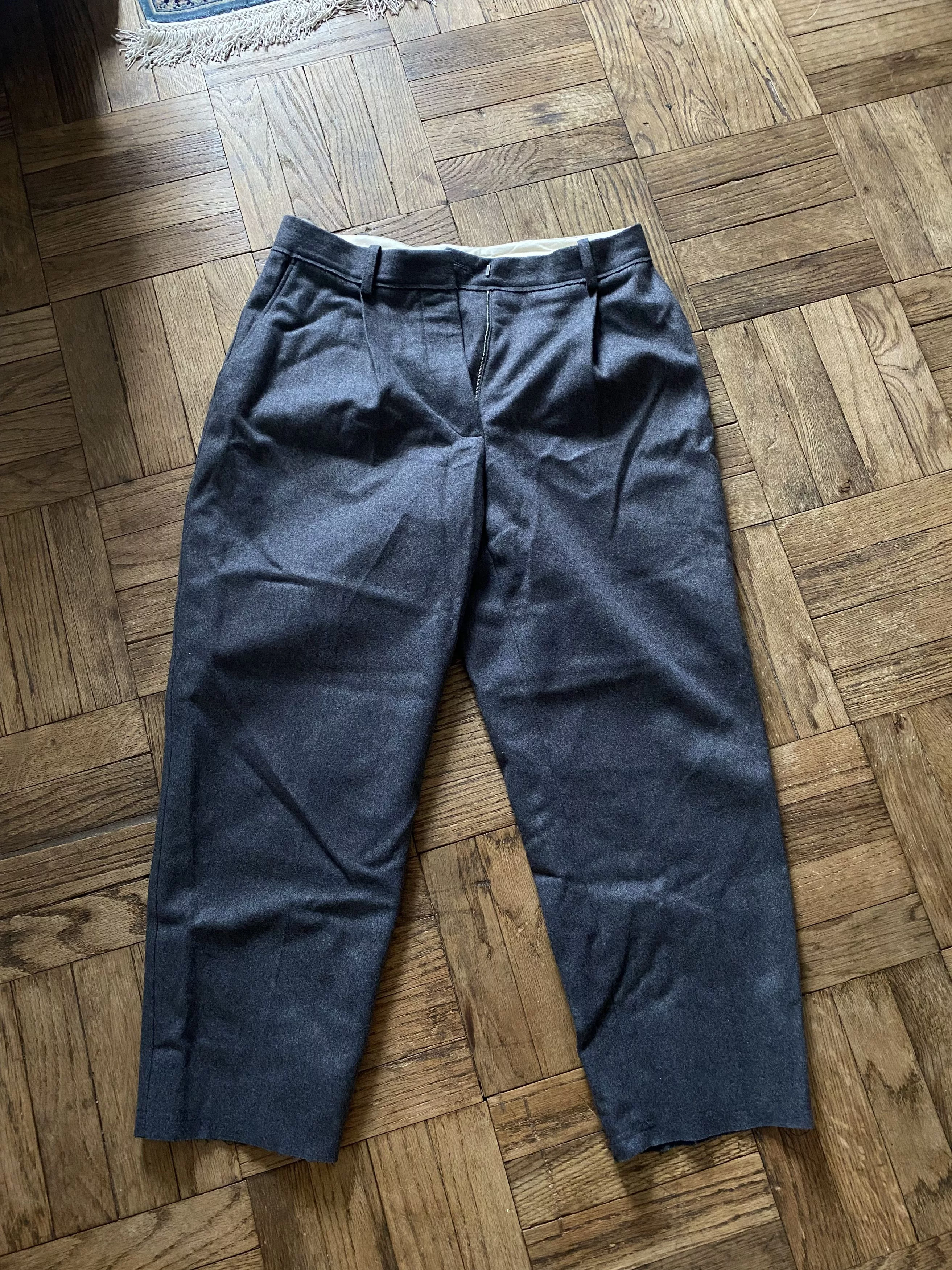 Acne Studios Casual Pants Acne Studios Wool Gray Trouser Cropped