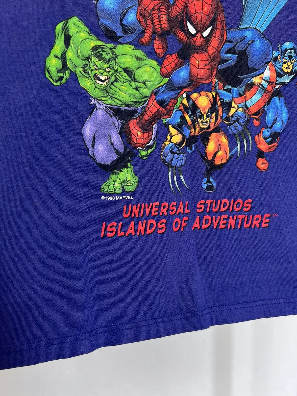 Universal Studios Short Sleeve T Shirts Universal Studios × Vintage × Warner Bros Vintage 1998 Universal Studios Vest Tee Blue