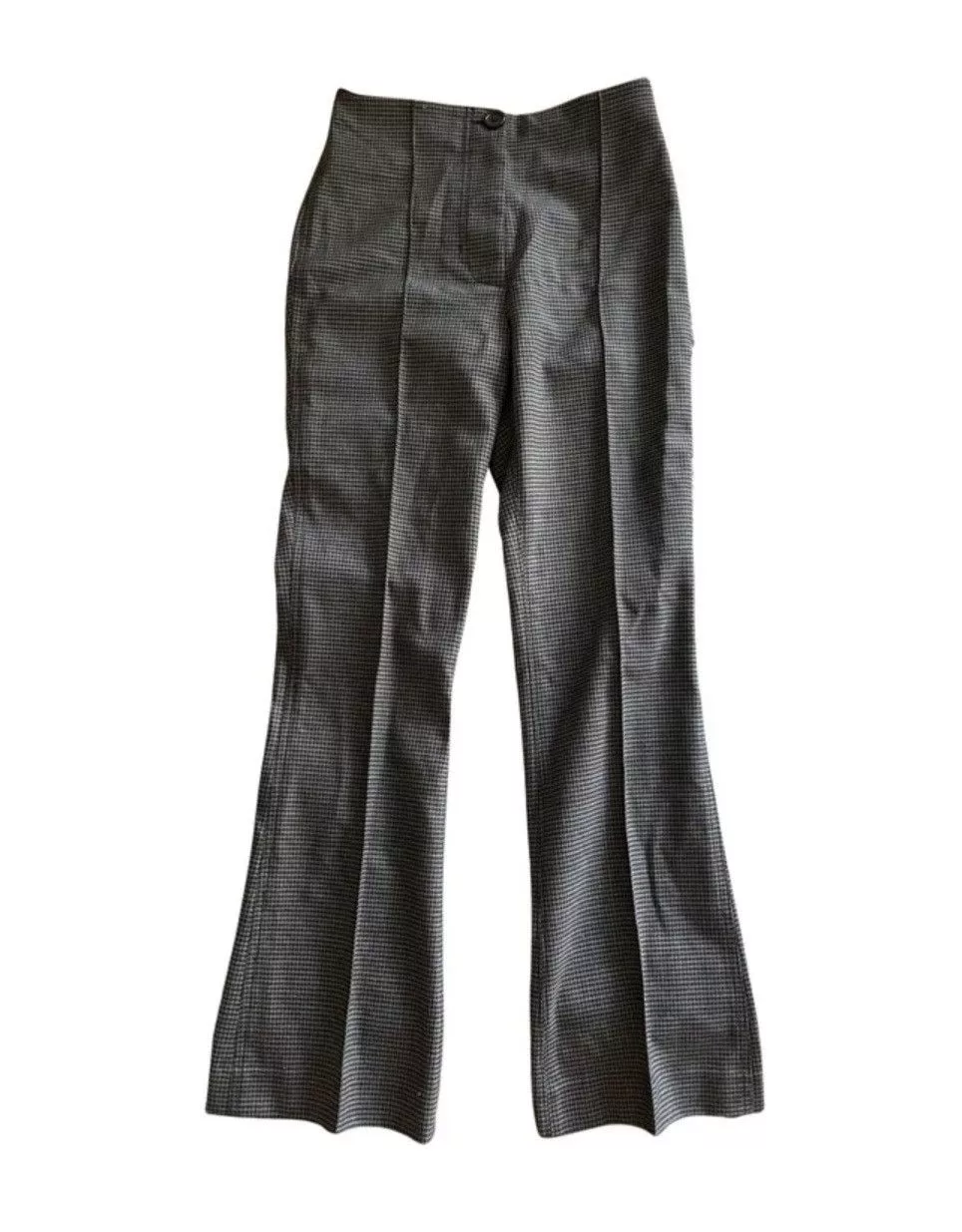 Helmut Lang Pants Helmut Lang Houndstooth Print Wool Trousers Gray