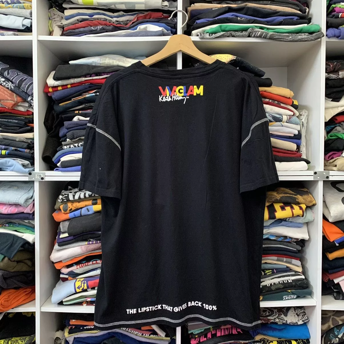 Keith Haring Short Sleeve T Shirts Keith Haring KEITH HARRING x MAC COSMETICS Black Streetwear