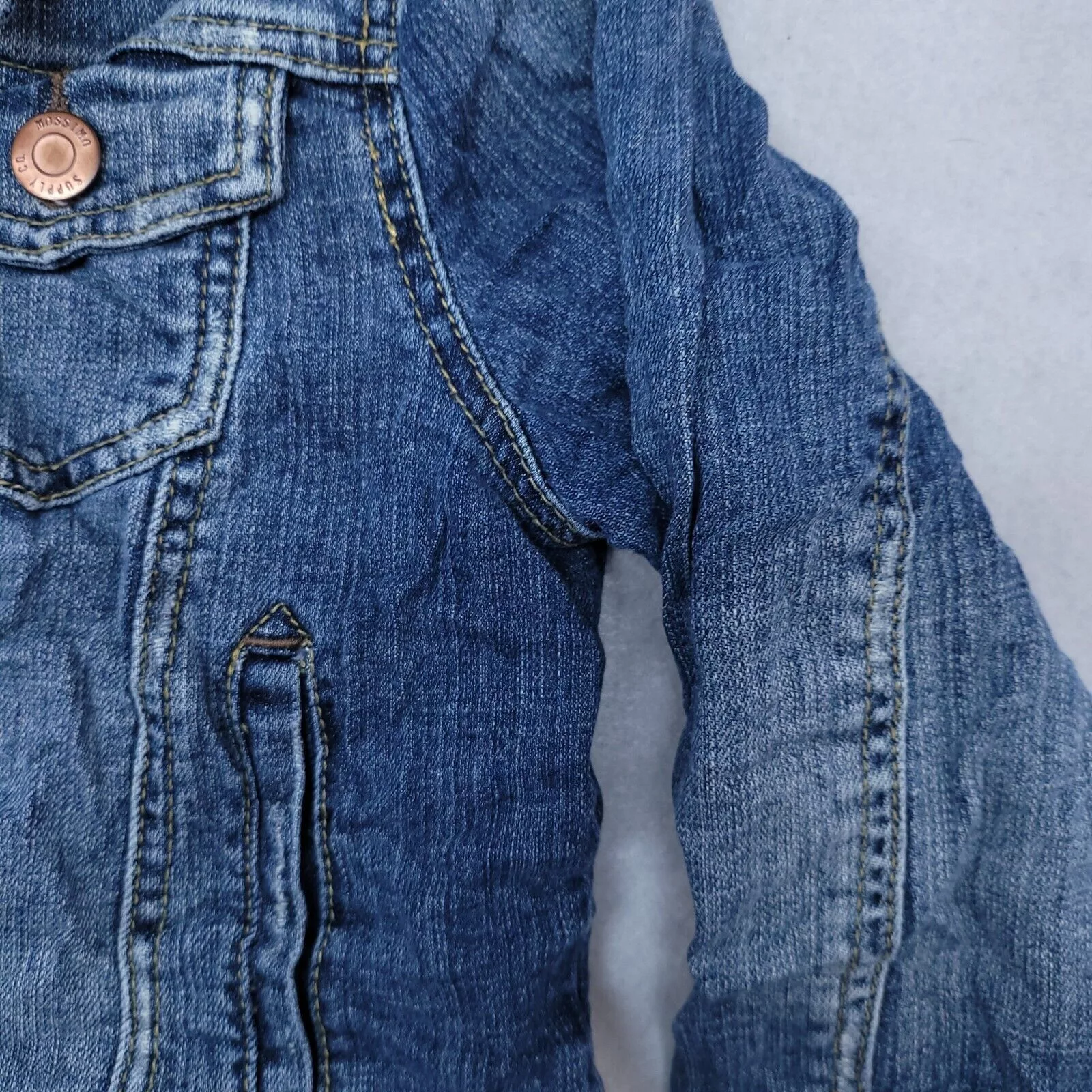 Mossimo Jackets Mossimo Button Up Denim Jean Jacket Womens Size M Blue