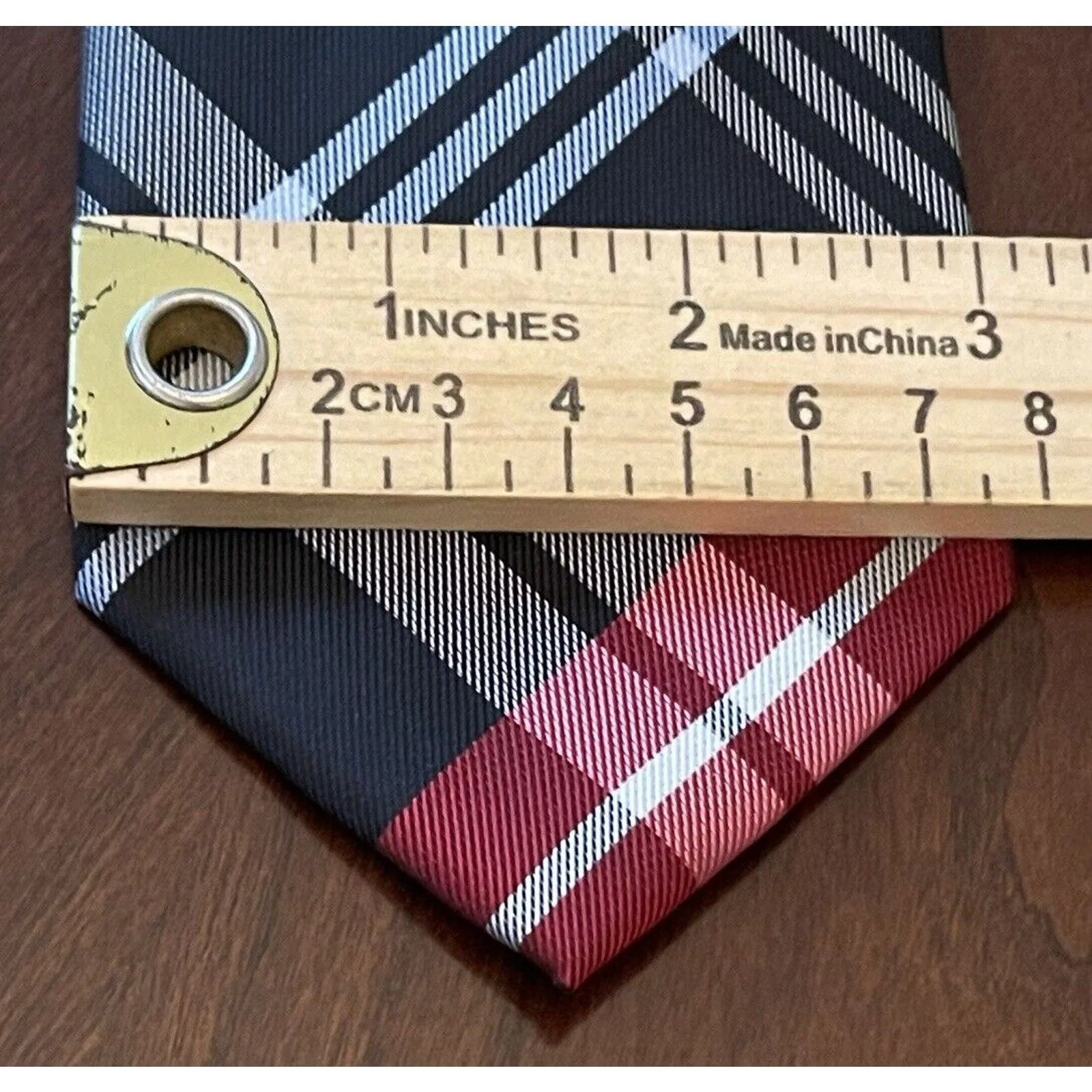Apt. 9 Ties Pocketsquares Apt. 9 Black Red Hand Made 100% Polyester Made In China Multi