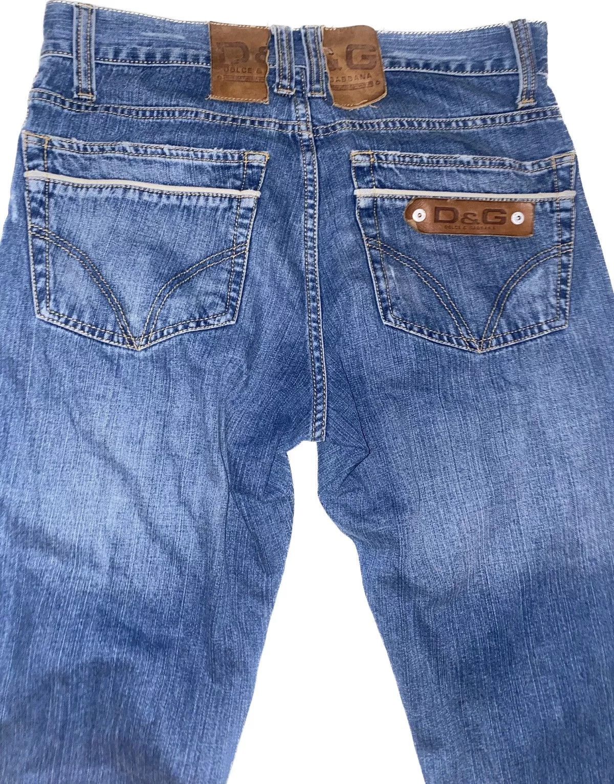 Dolce & Gabbana Denim Dolce & Gabbana distressed printed jeans Blue