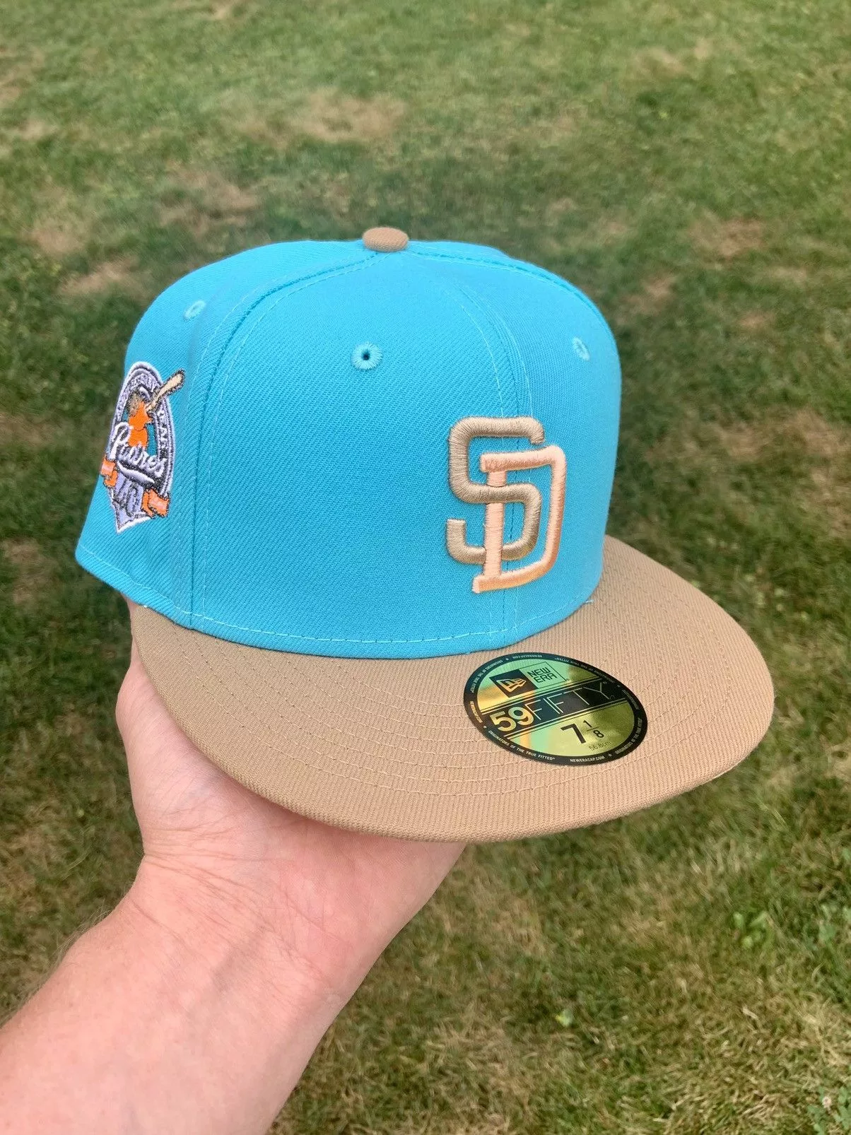 Hat Club Hats Hat Club × MLB × New Era Exclusive San Diego Padres Fitted 7 1/8 Two Tone Blue