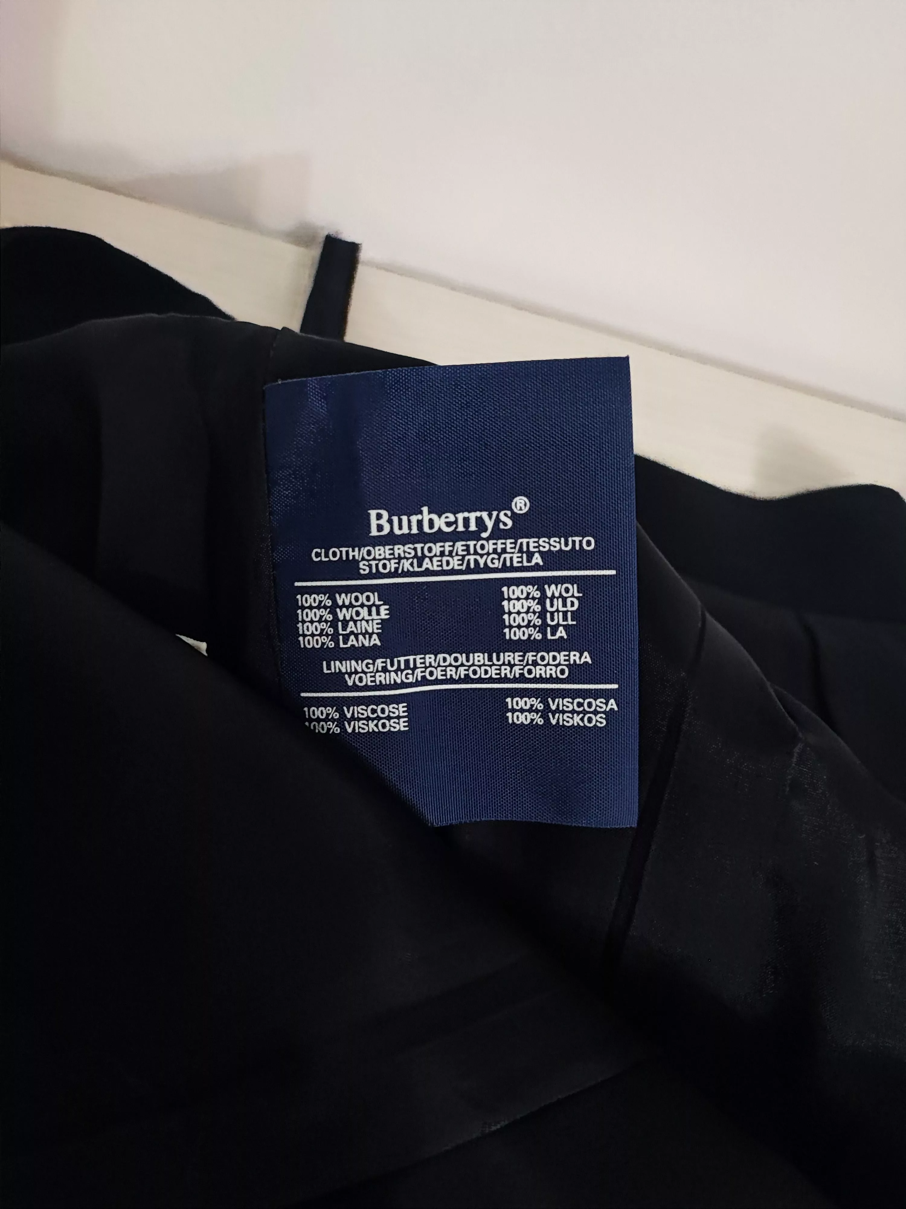 Burberry Midi Skirts Vintage Burberrys black wool skirt