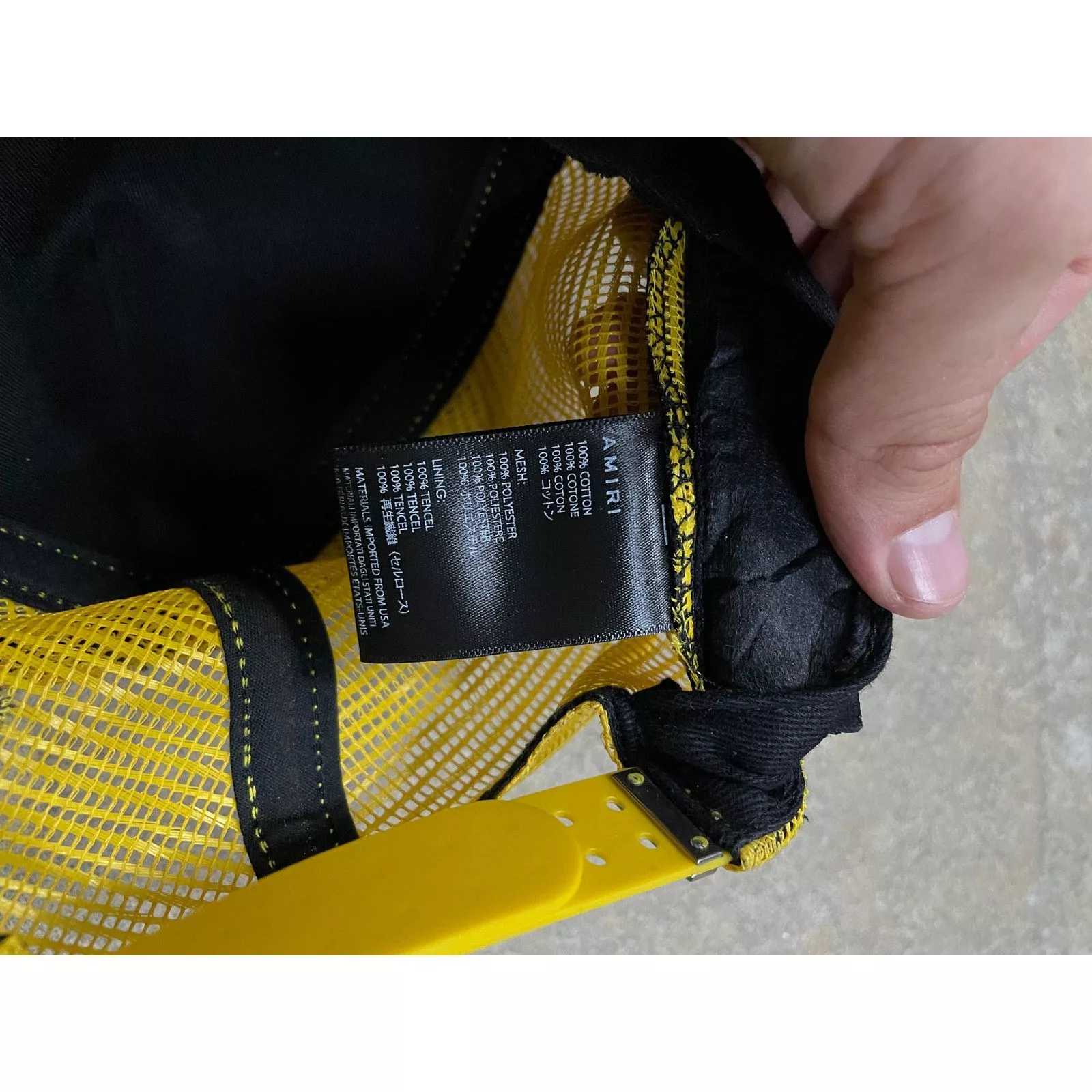 Amiri Hats Amiri Cap Yellow Black Used OS