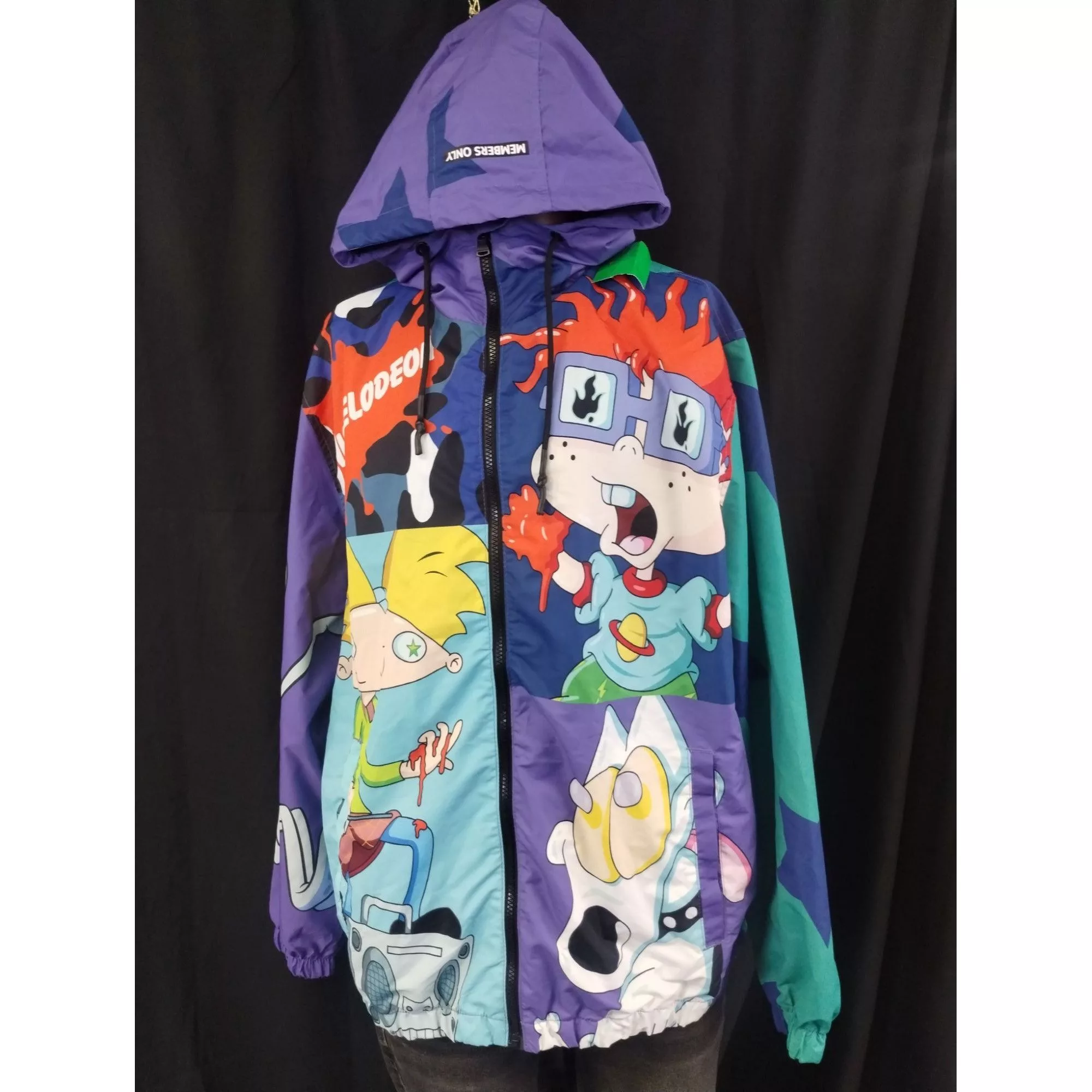 Members Only Light Jackets Members Only MemberOnlyxNickelodeon M's Multicolor Jacket/Windbreaker SzX