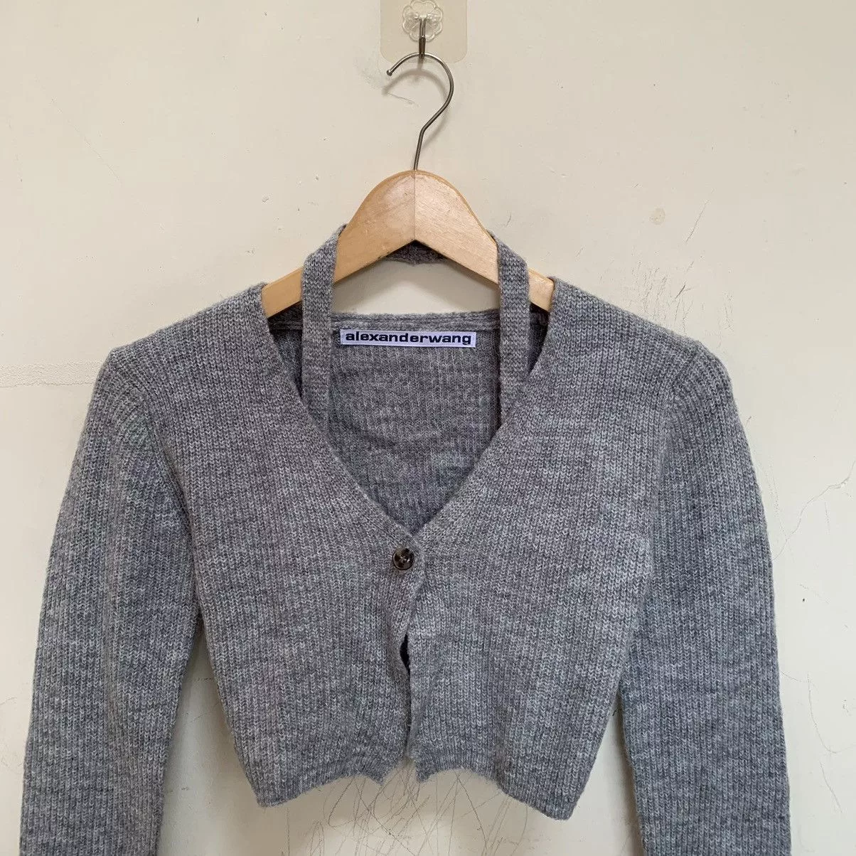 Alexander Wang Crop Tops Alexander Wang Twin Set Grey Cardigans Gray