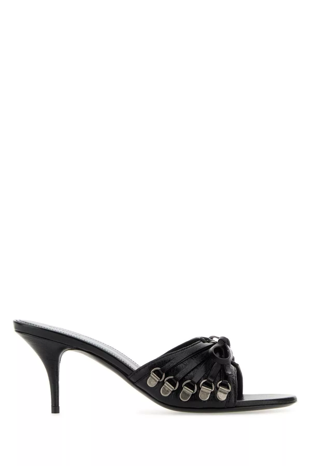 Balenciaga Sandals Balenciaga Black Leather Cagole Mules Multi