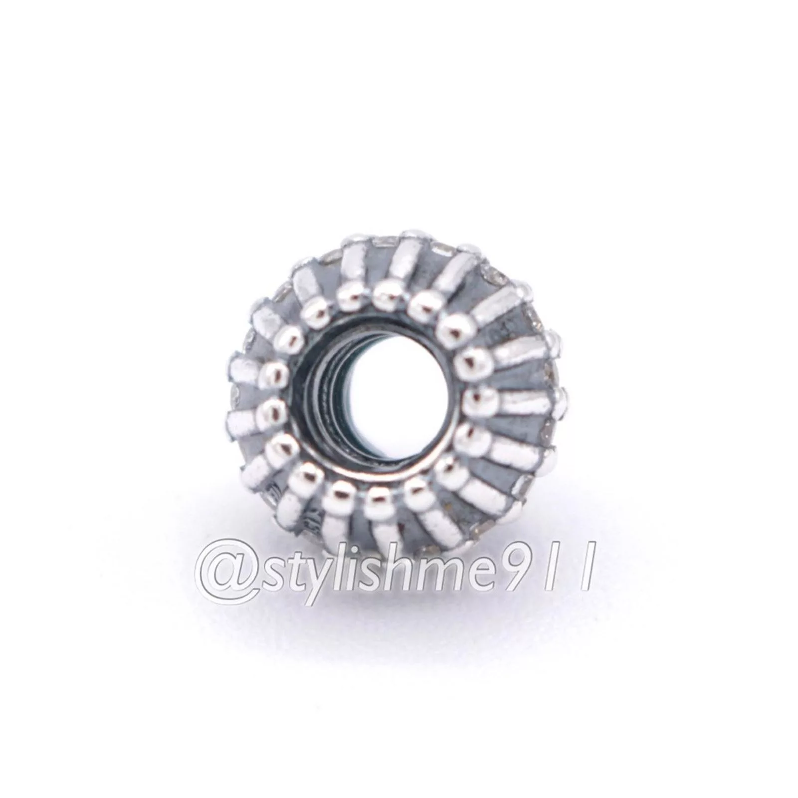 pandora Charms Authentic PANDORA Show Stopper with Black CZ Charm