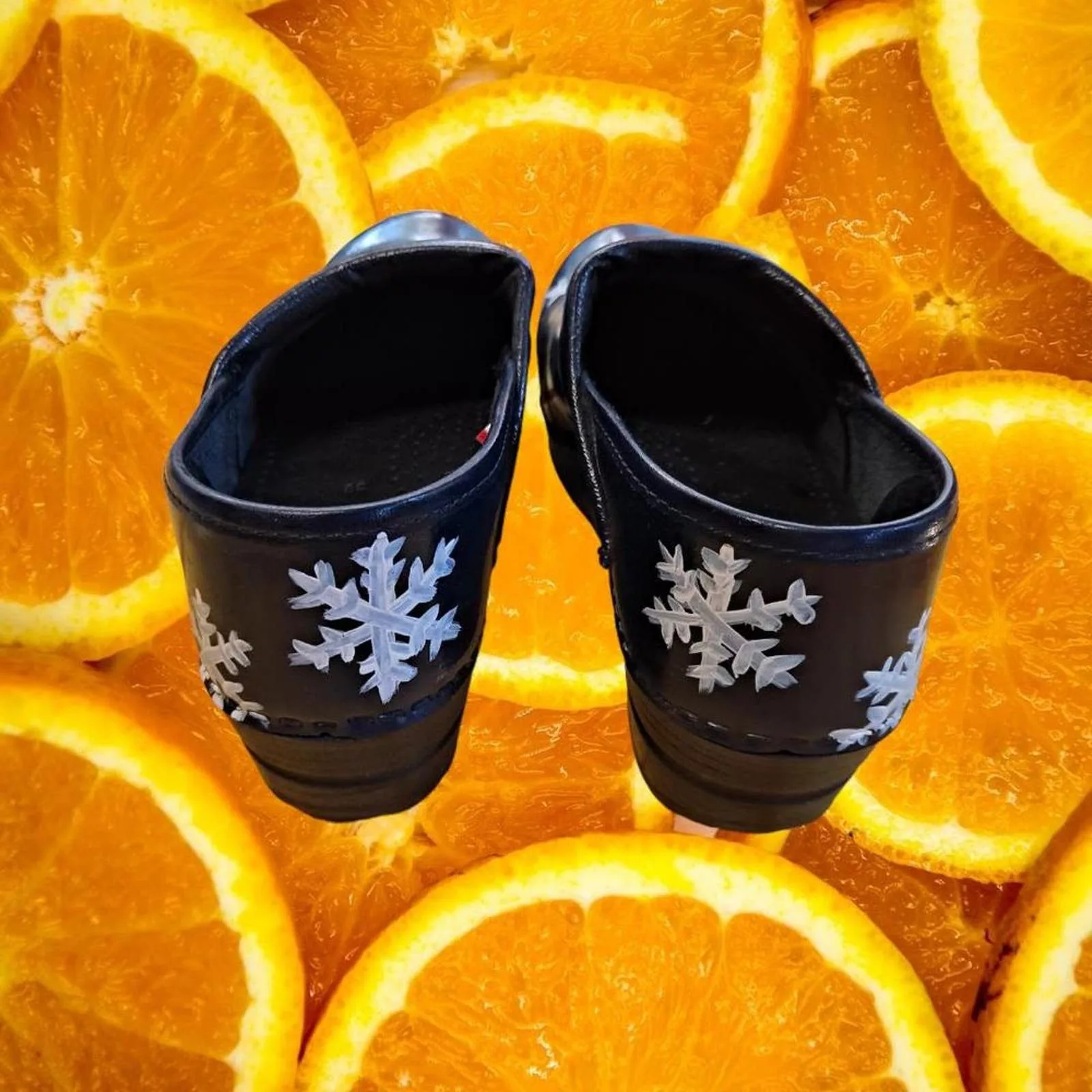 Other Mules Other Sanita Black Snowflake Clog/Mule Size 39‎