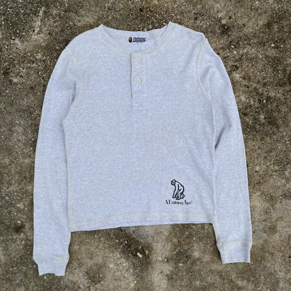 Bape Long Sleeve T Shirts Bape Women Longsleeve Gray