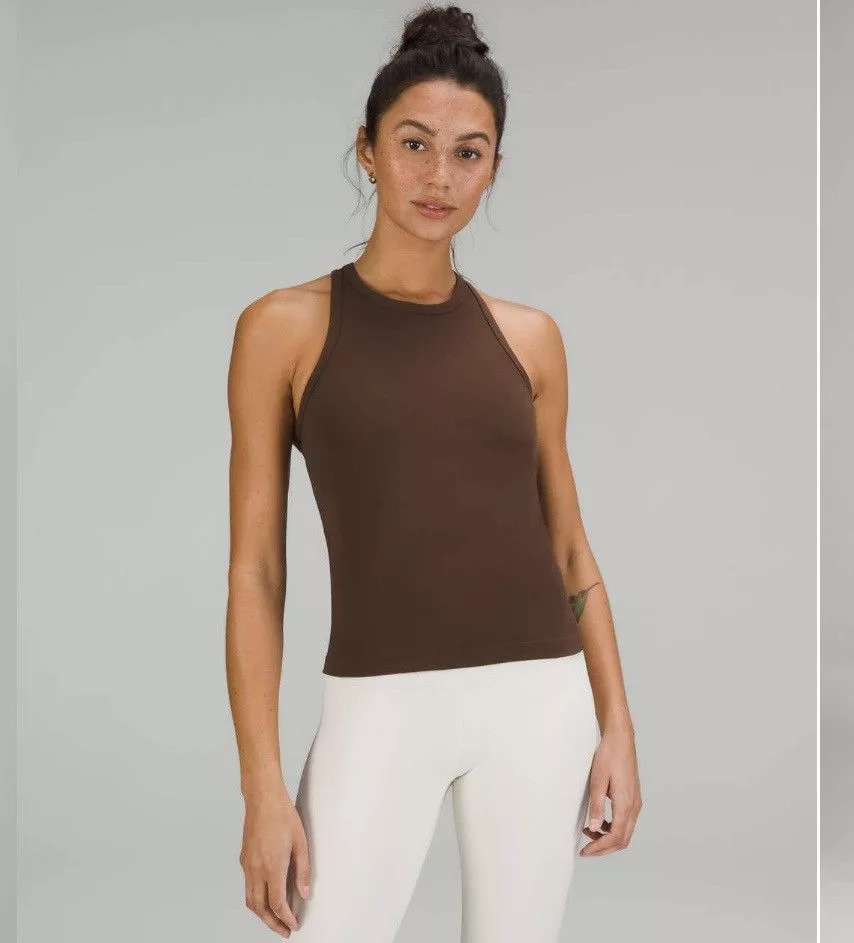 Lululemon Tank Tops Lululemon Align Waist-Length Racerback Tank Top Java size 4 Brown