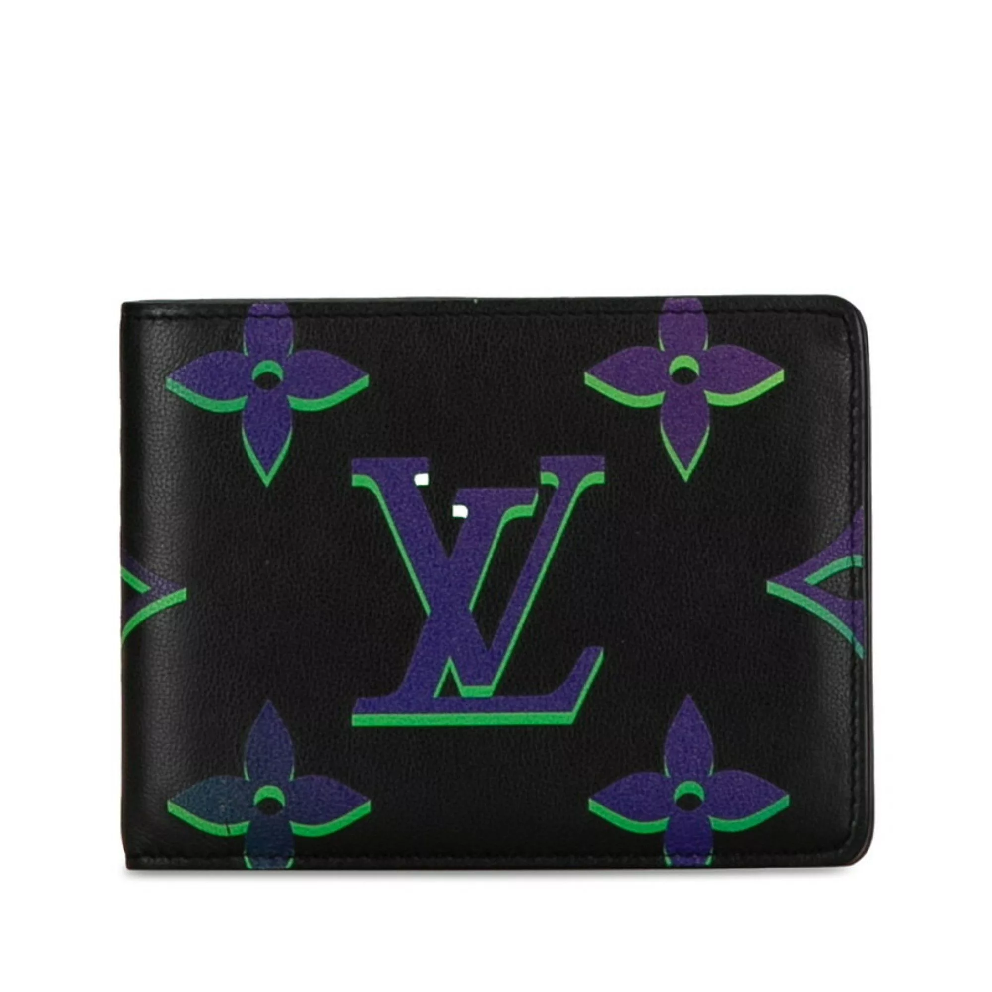 Louis Vuitton Wallets Louis Vuitton Monogram Spotlight Bi-fold Wallet Compact M82297 Noir Black Leather Women's LOUIS VUITTON