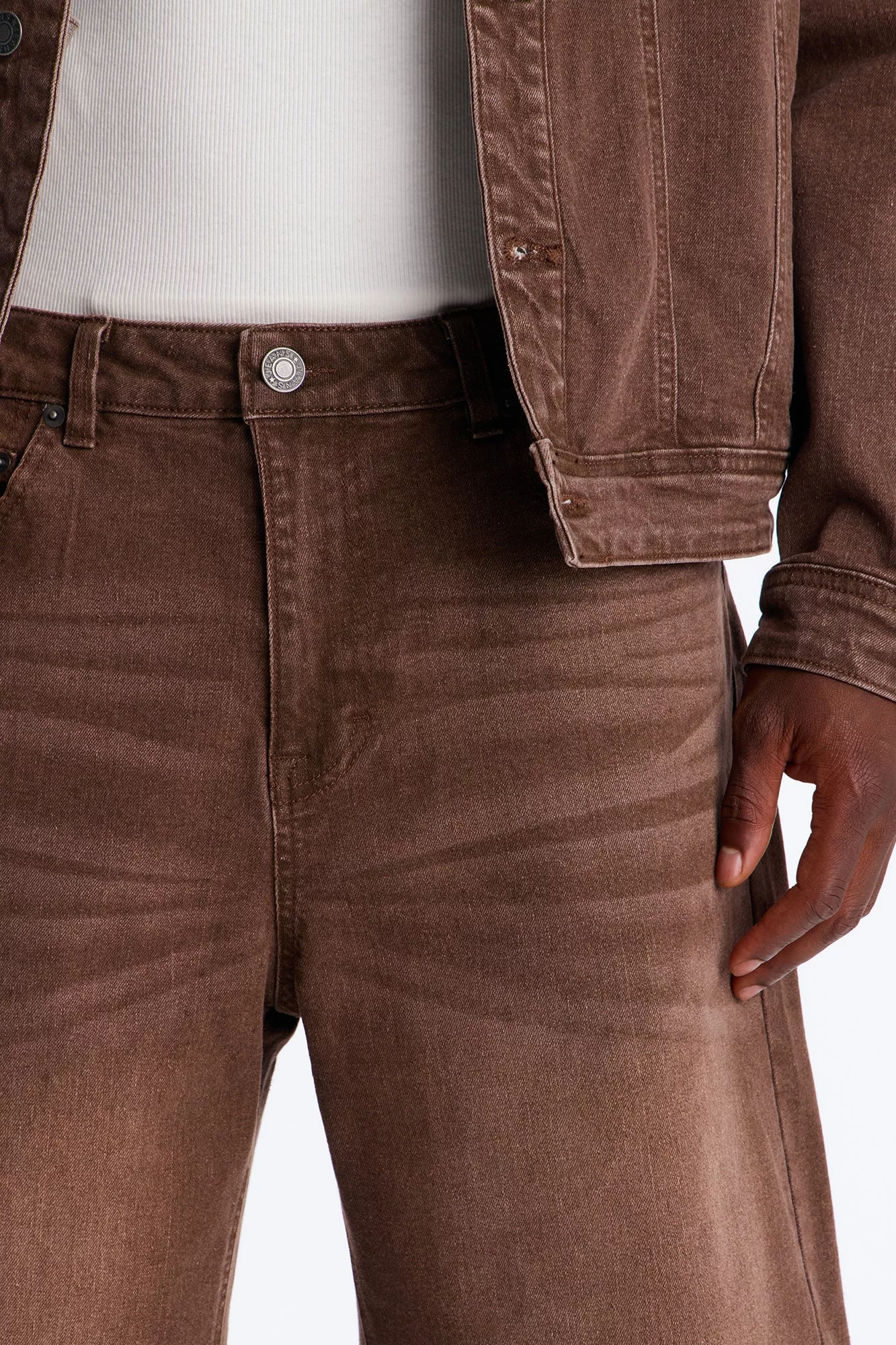 Essential Hue Relaxed Denim Short - Brown