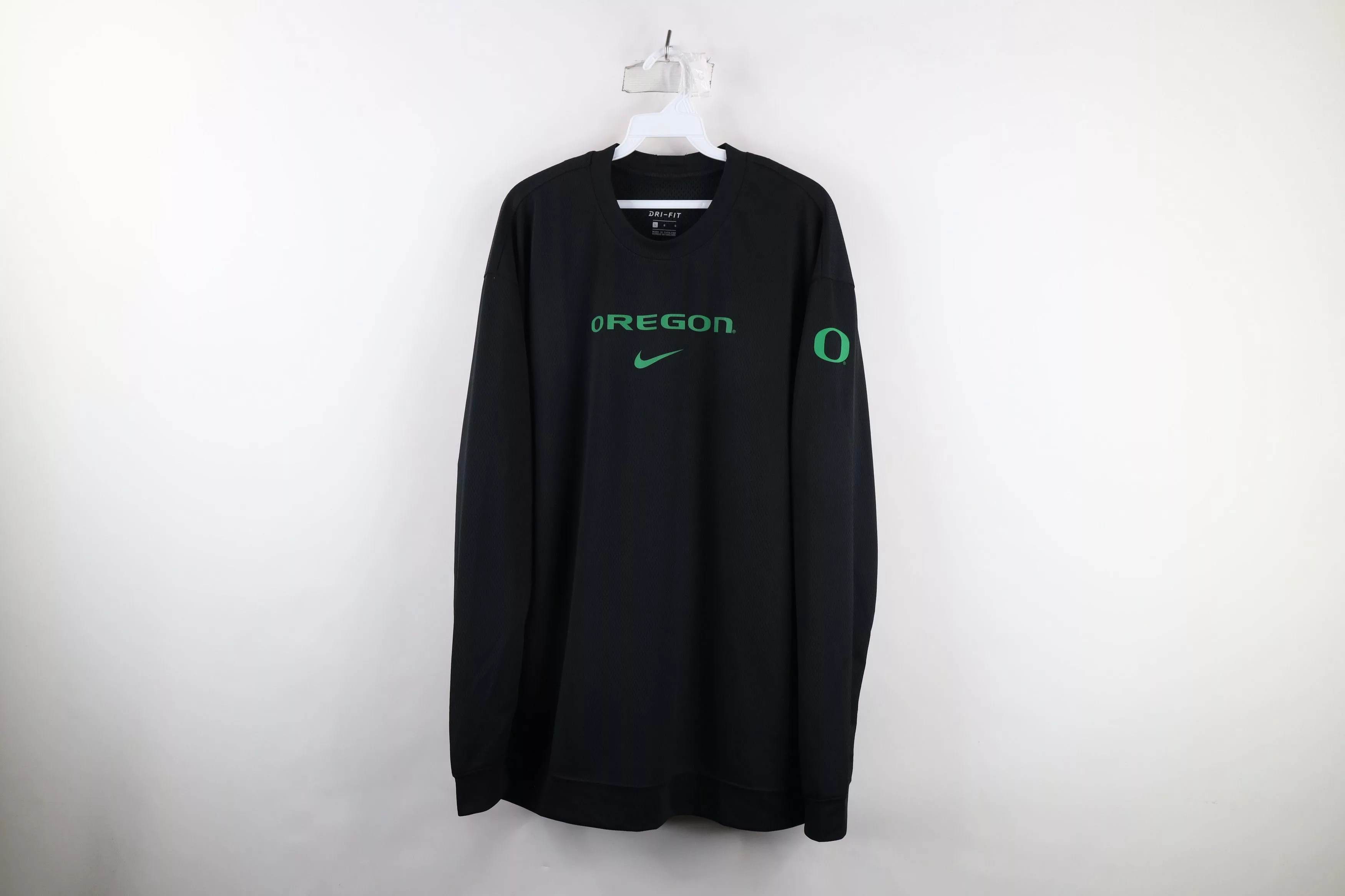Nike Long Sleeve T Shirts Nike × Vintage Nike University of Oregon Thermal Knit Long Sleeve T-Shirt Black