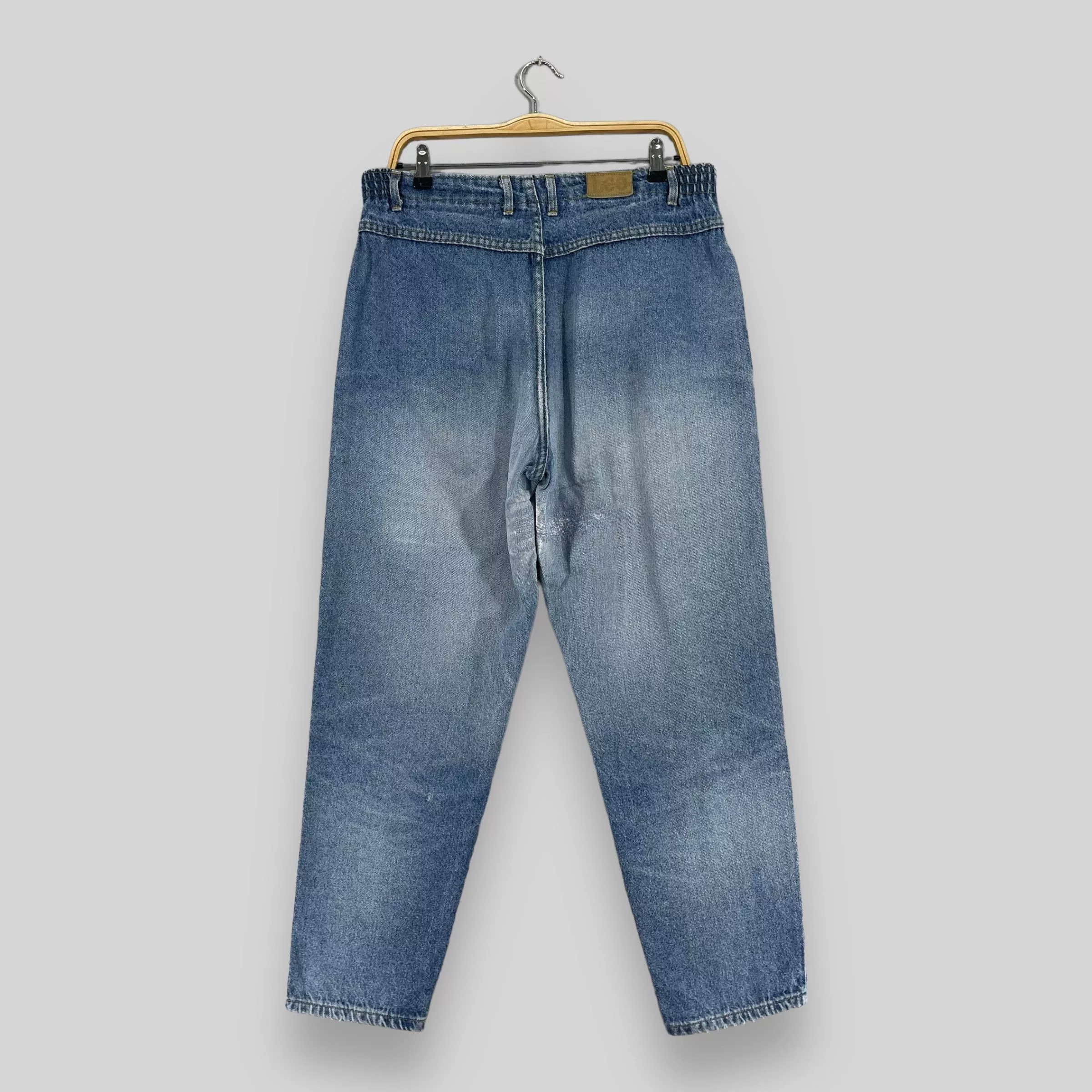 Lee Jeans Size 34 Vintage Distressed Lee High Waisted Petite Jeans Blue