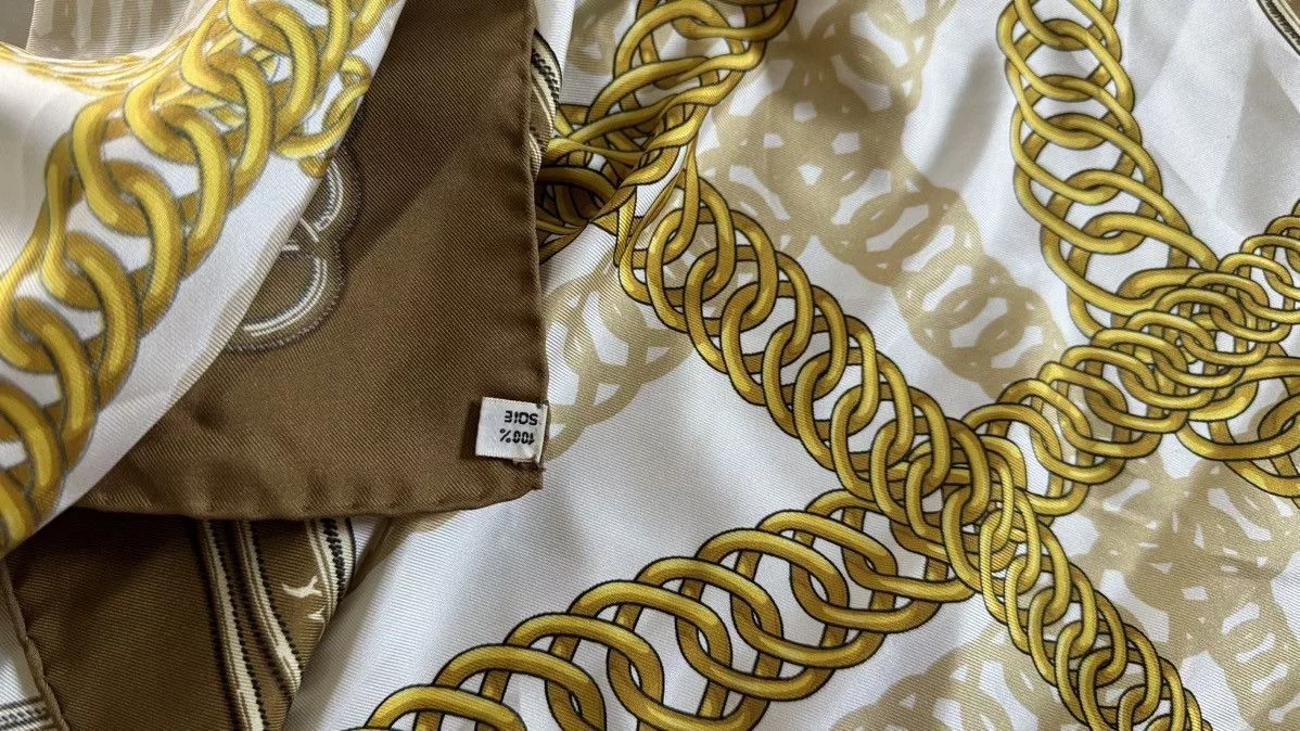 Hermes Scarves Hermes 90” silk scarf White