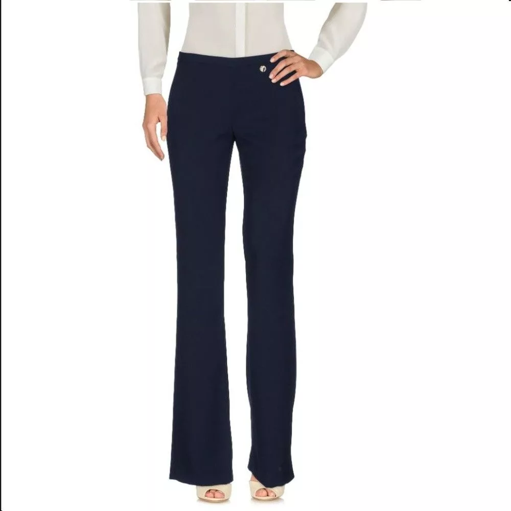 Versace Pants NWT New $334 VERSACE COLLECTION Casual pants Navy Size 44 U Blue