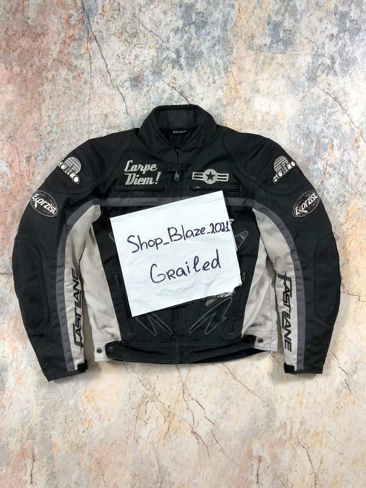 Vintage Light Jackets Vintage Racing fast lane moto jacket Black