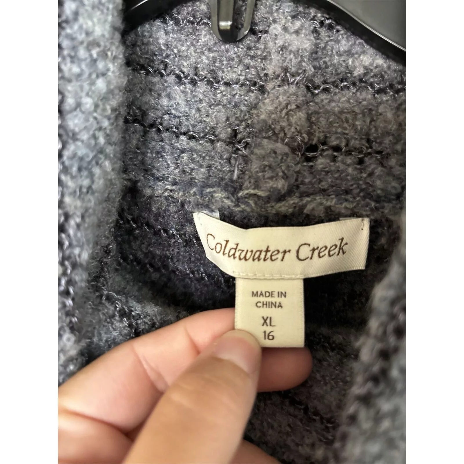 Coldwater Creek Sweaters Coldwater Creek Cold water Creek Women’s Cowl Neck Sweater Blue Ombré 16