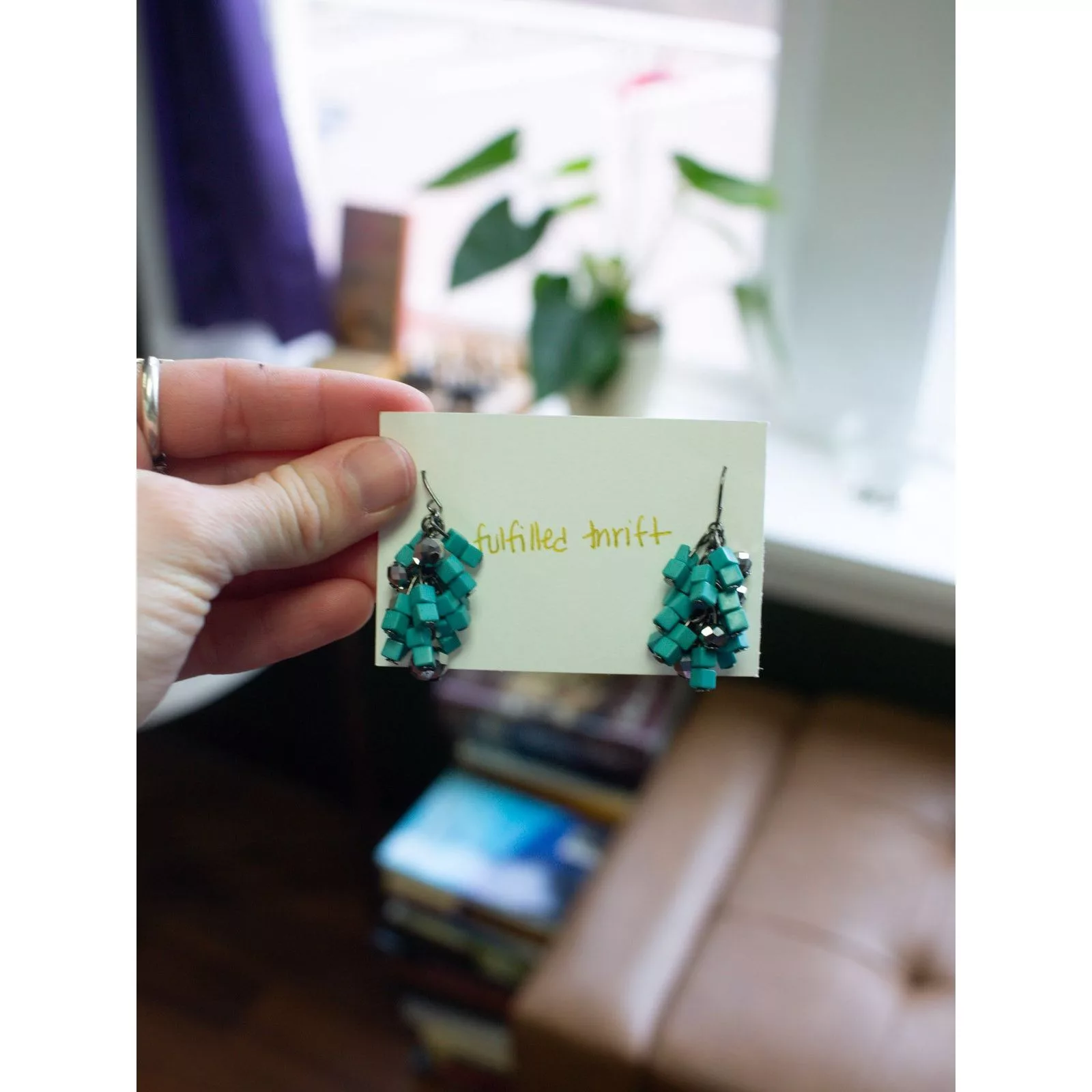 Vintage Earrings Vintage Turquoise Cluster Earrings Dangly circa Mid-2000s Blue