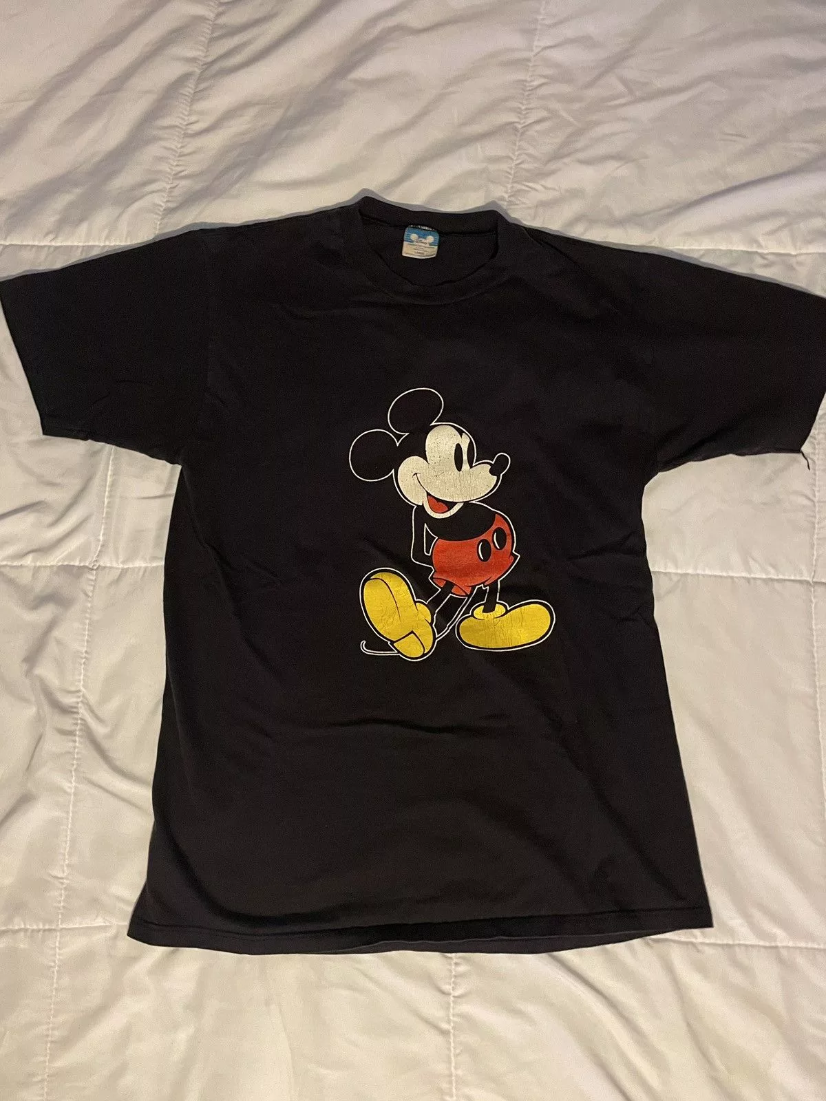 Vintage Short Sleeve T Shirts Vintage Mickey Mouse Tee Black