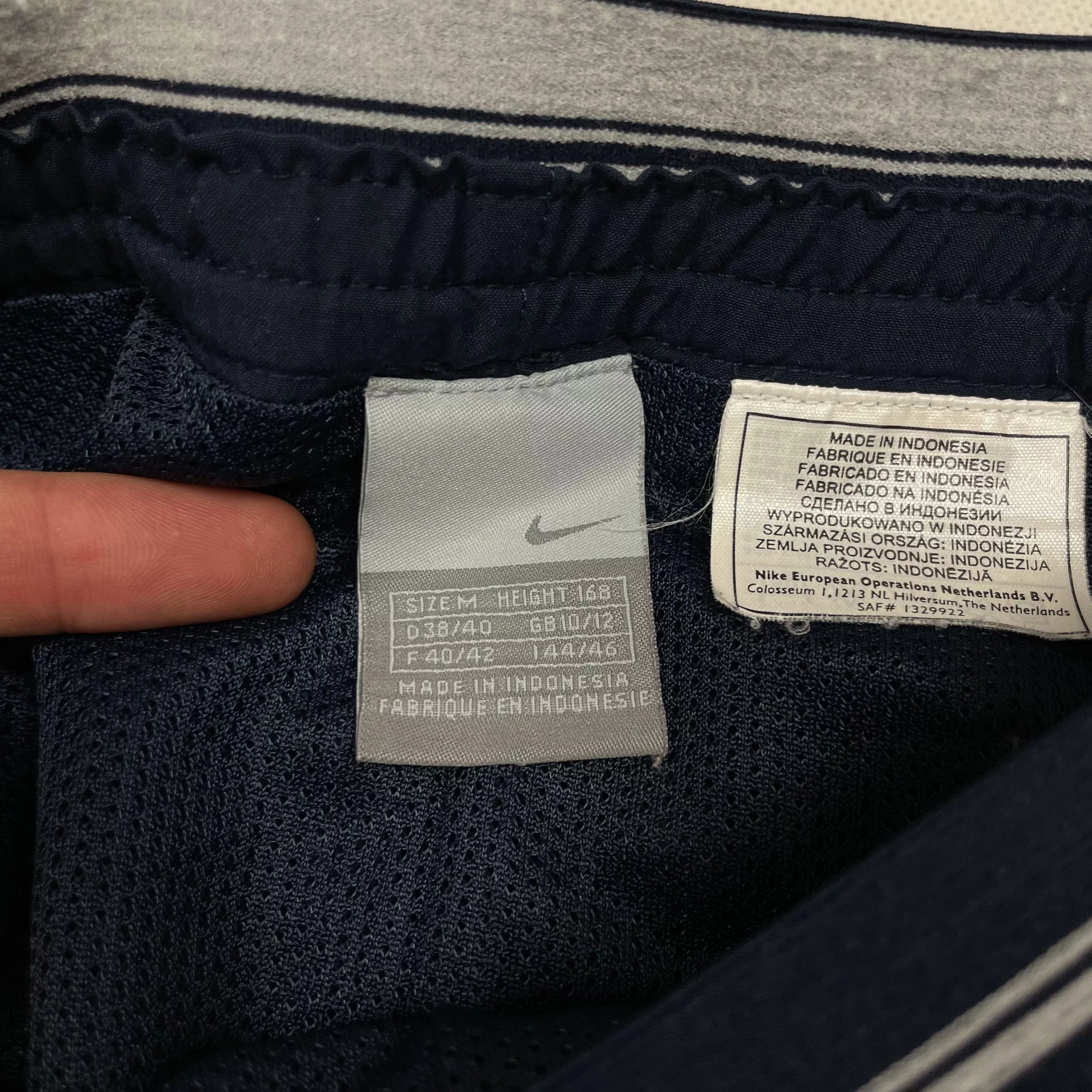 Nike Sweatpants Joggers Nike × Vintage Nike Mens Blue Mesh Lined Drawstring High-Rise Track Pants M
