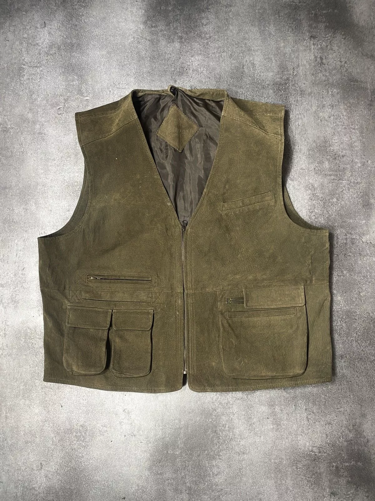 Vintage Vests 🔥Offers🔥Real Leather Vintage 90s Vest Solid Rare Brown Streetwear