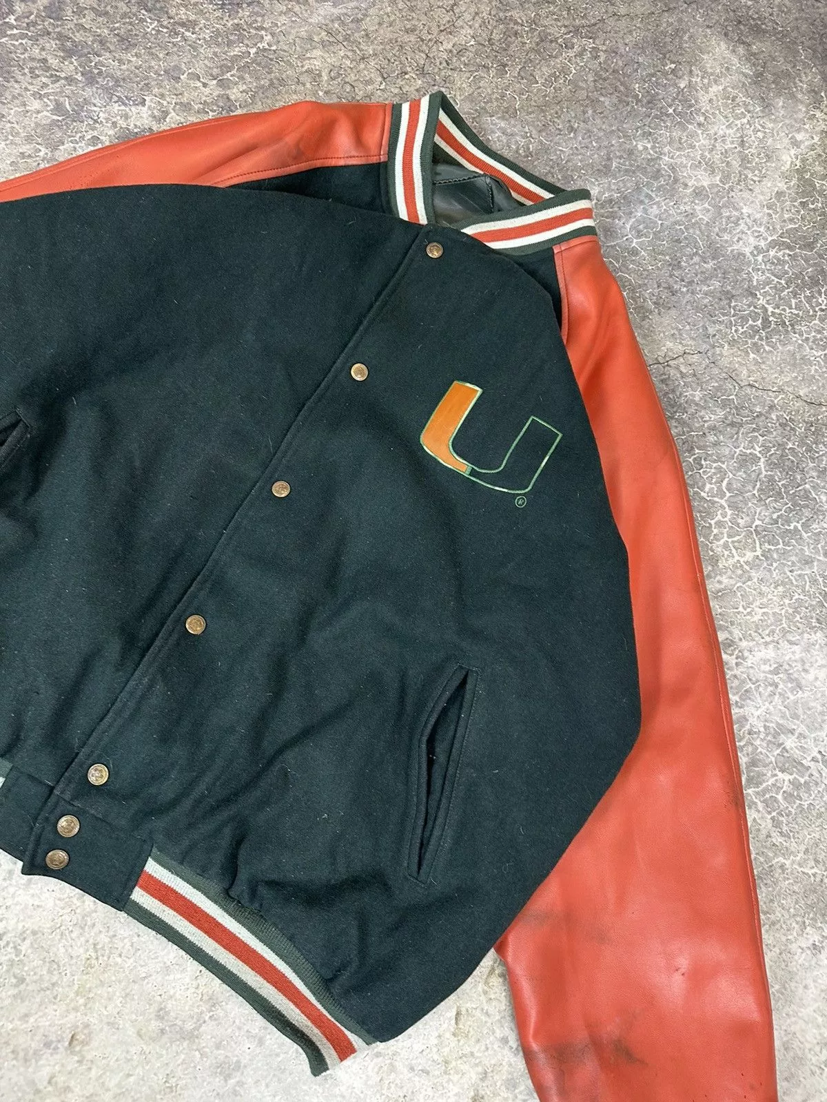 Vintage Bombers Vintage Miami U Varsity Jacket Multi