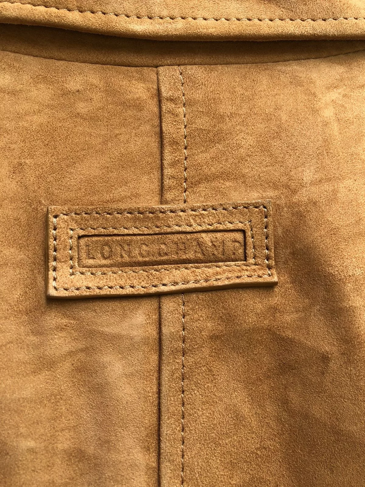 Leather Leather Jackets Leather × Longchamp Longchamp Suede TrenchCoat Brown Luxury