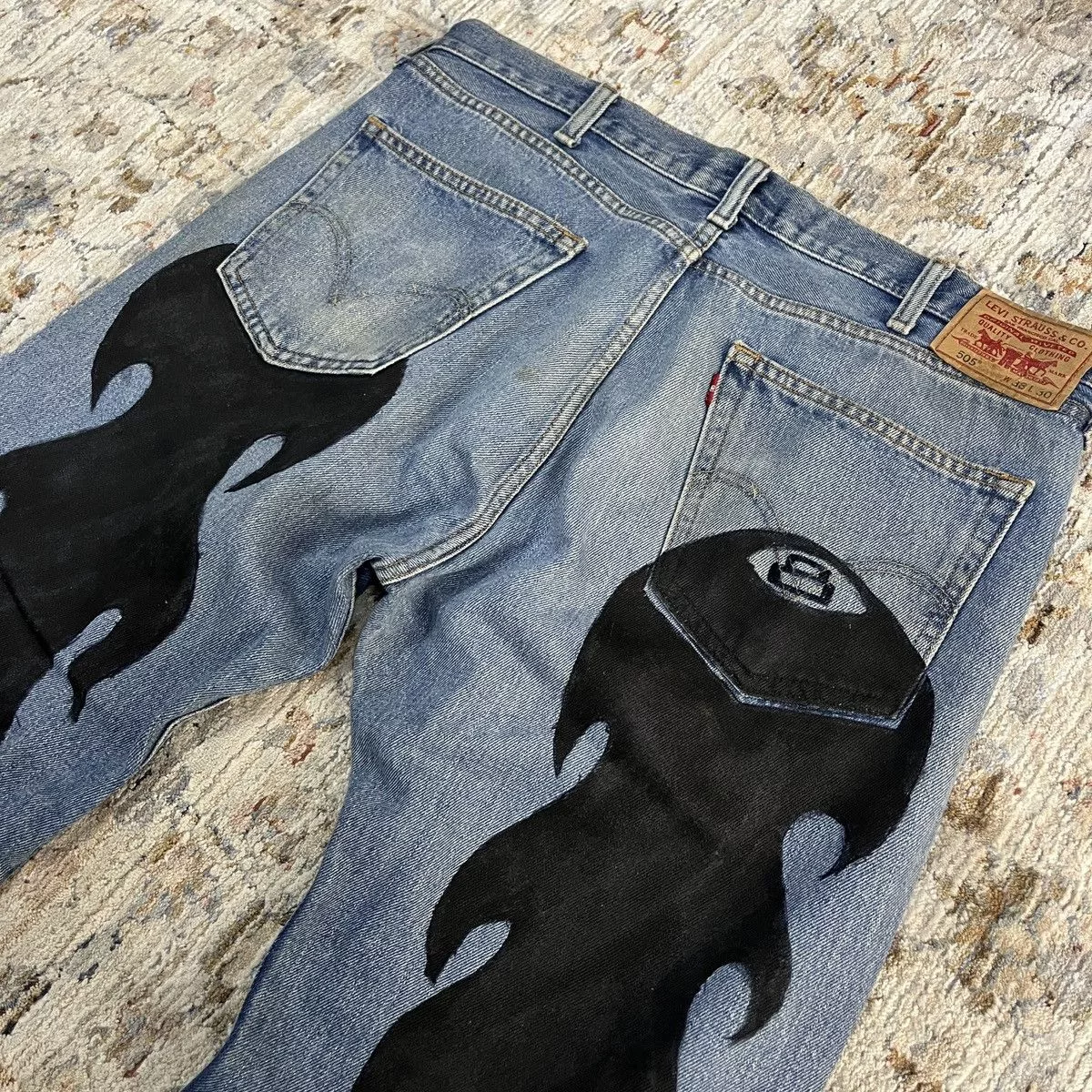 Levi's Denim Custom Levi's 505 8 Ball Blue