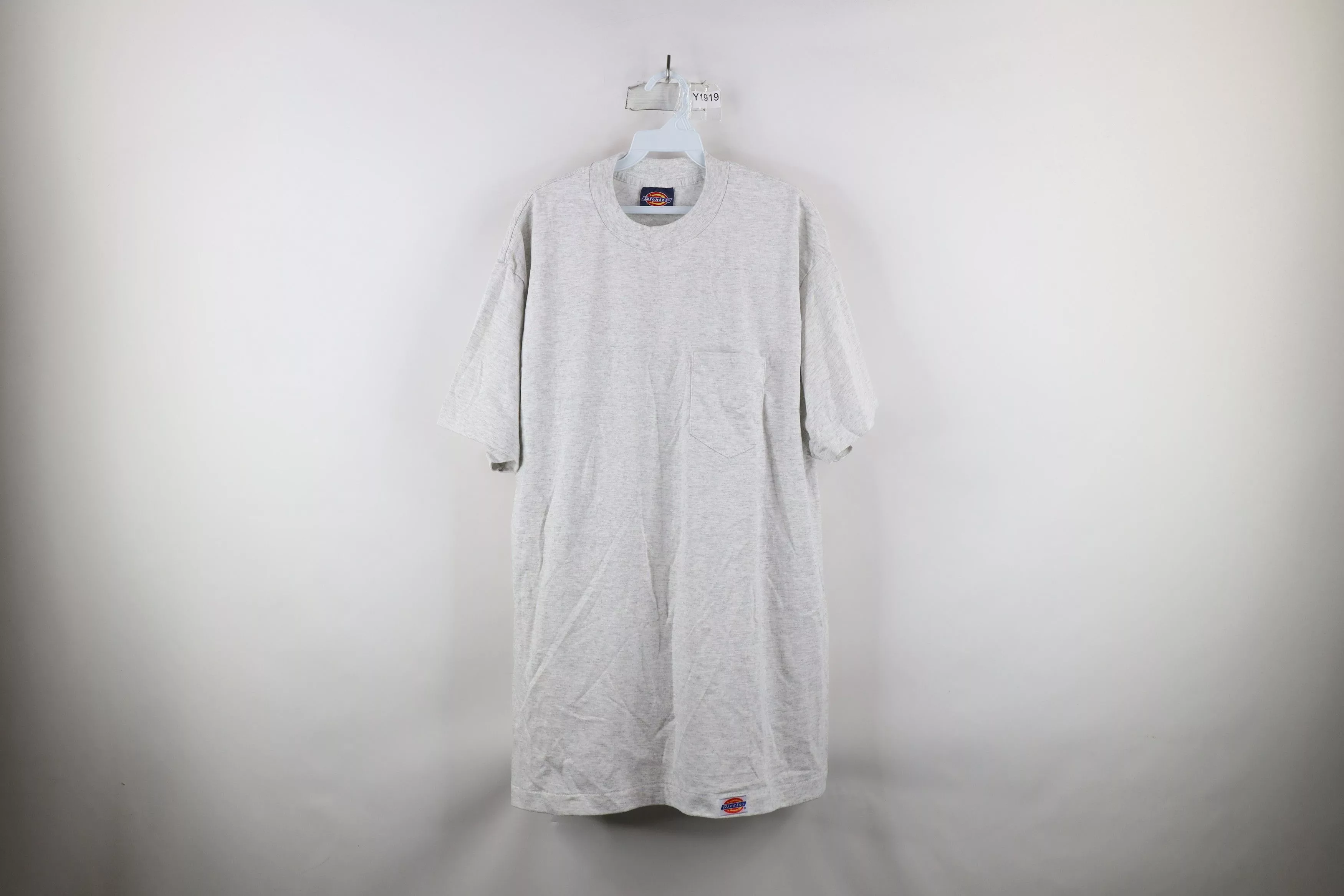 Dickies Short Sleeve T Shirts Dickies × Vintage Vintage 90s Dickies Short Sleeve Pocket T-Shirt Gray USA