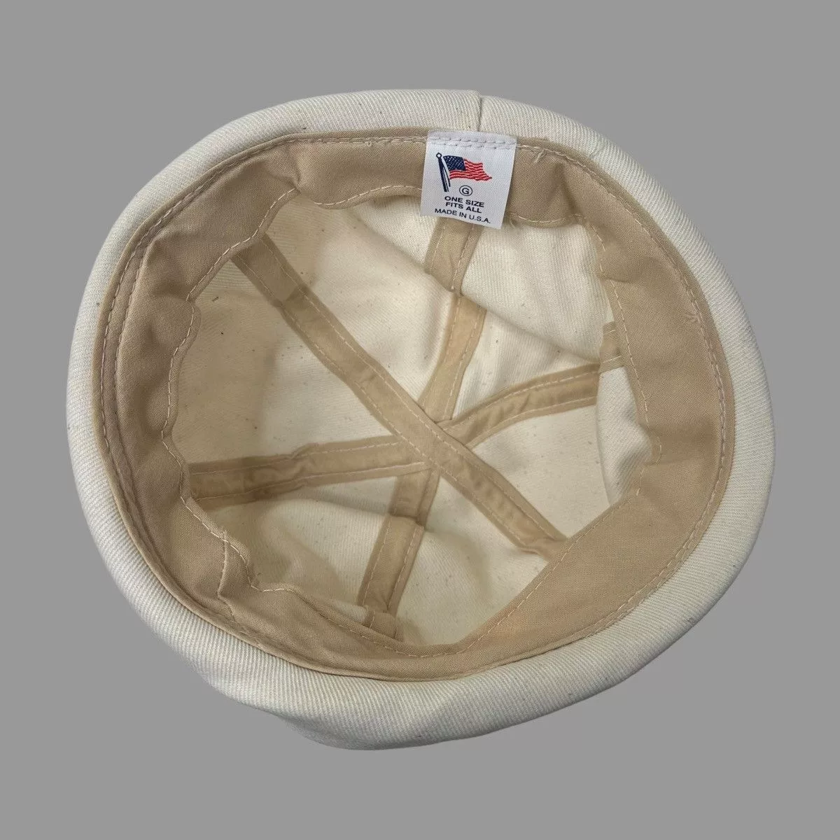Vintage Hats Vintage 1970s blank painter hat White