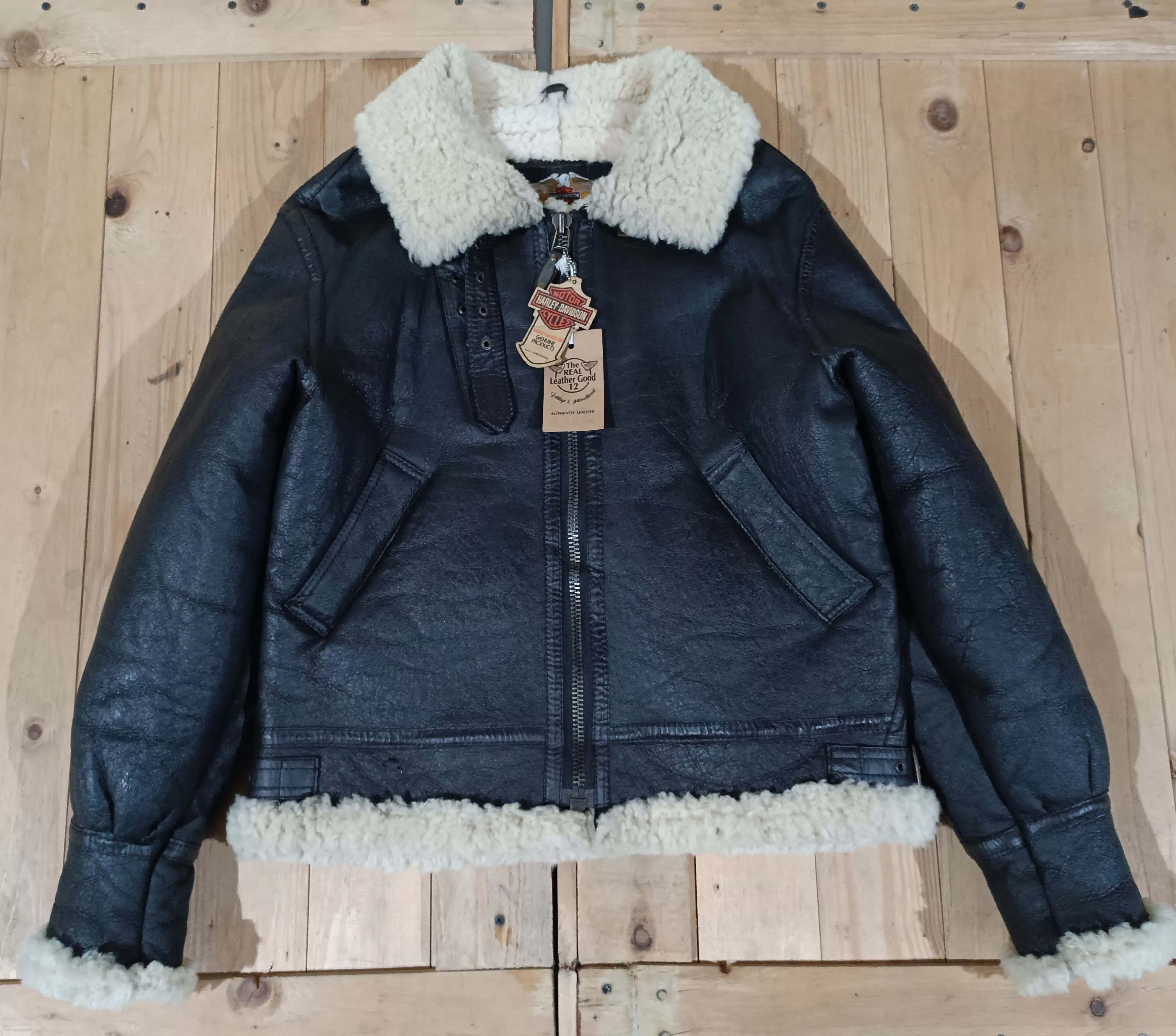 Harley Davidson Leather Jackets HARLEY DAVIDSON TYPE B3 FLIGHT SHEEPSKIN FLIGHT JACKET Brown