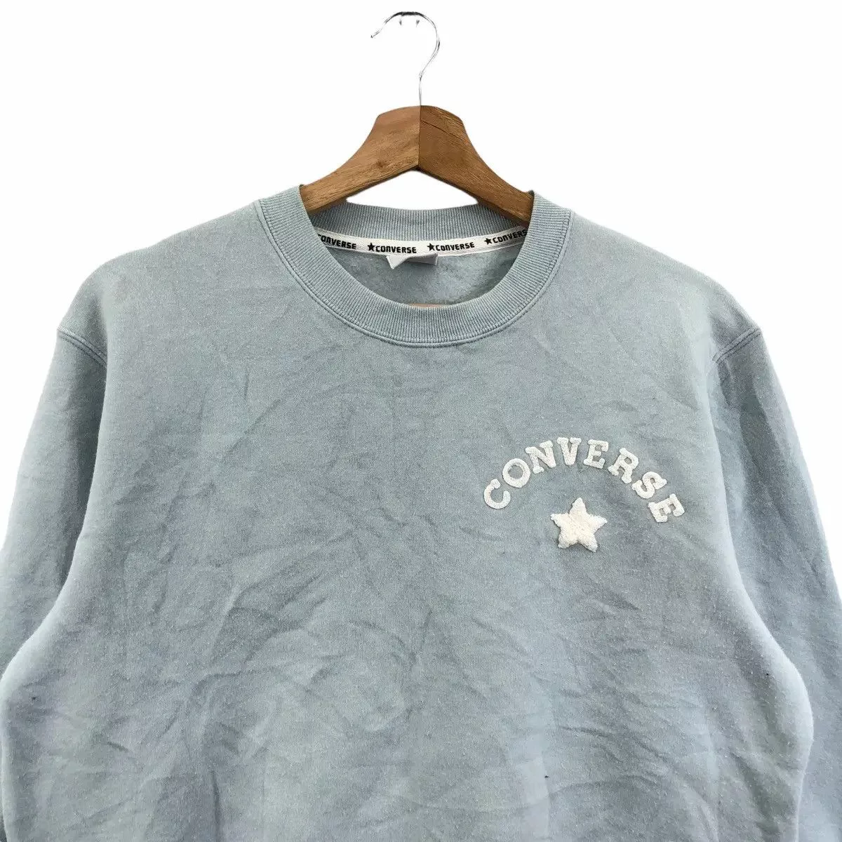 Converse Sweatshirts Vtg 90’ CONVERSE JACK PURCELL Blue Sweatshirt Sweater