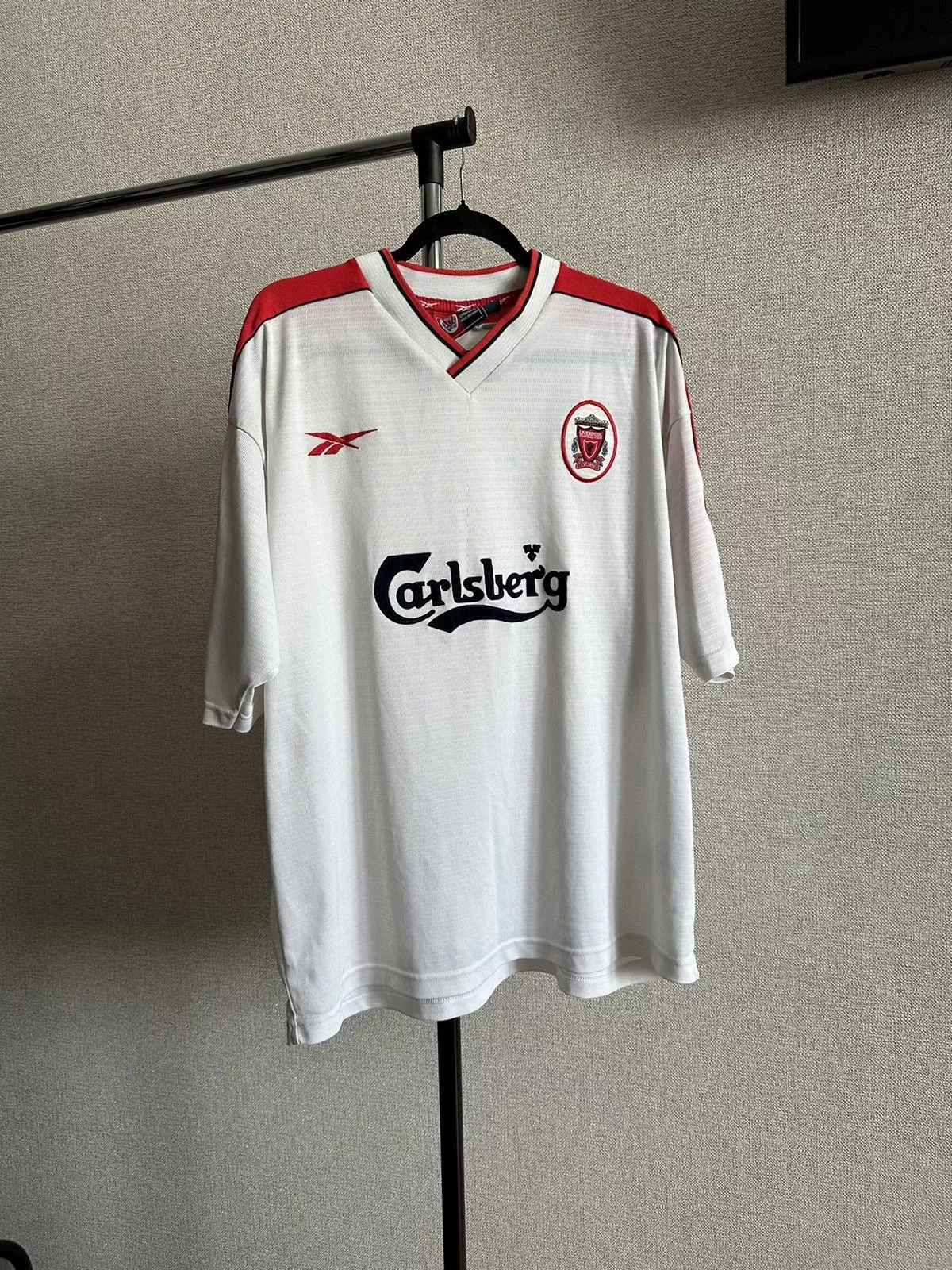 Reebok Jerseys 1999/00 Reebok Liverpool FC Vintage Soccer Jersey White