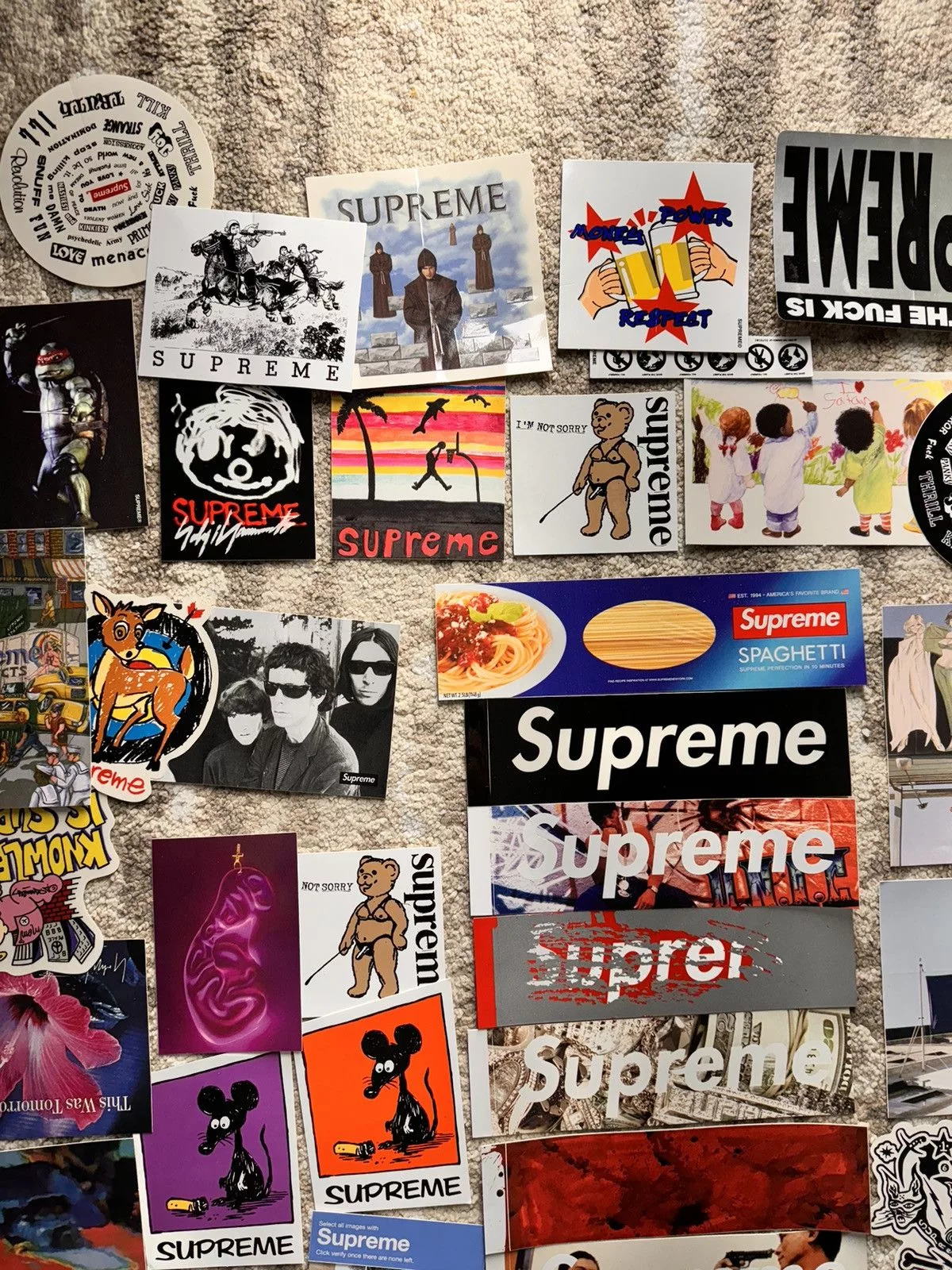 Supreme Supreme Supreme sticker set Red
