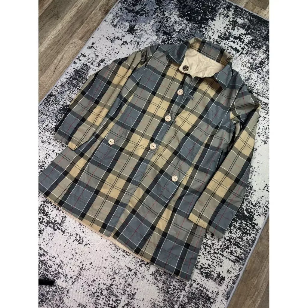 Barbour Coats Barbour Reverseable Full pattern coat Beige Size 42 fit L/XL