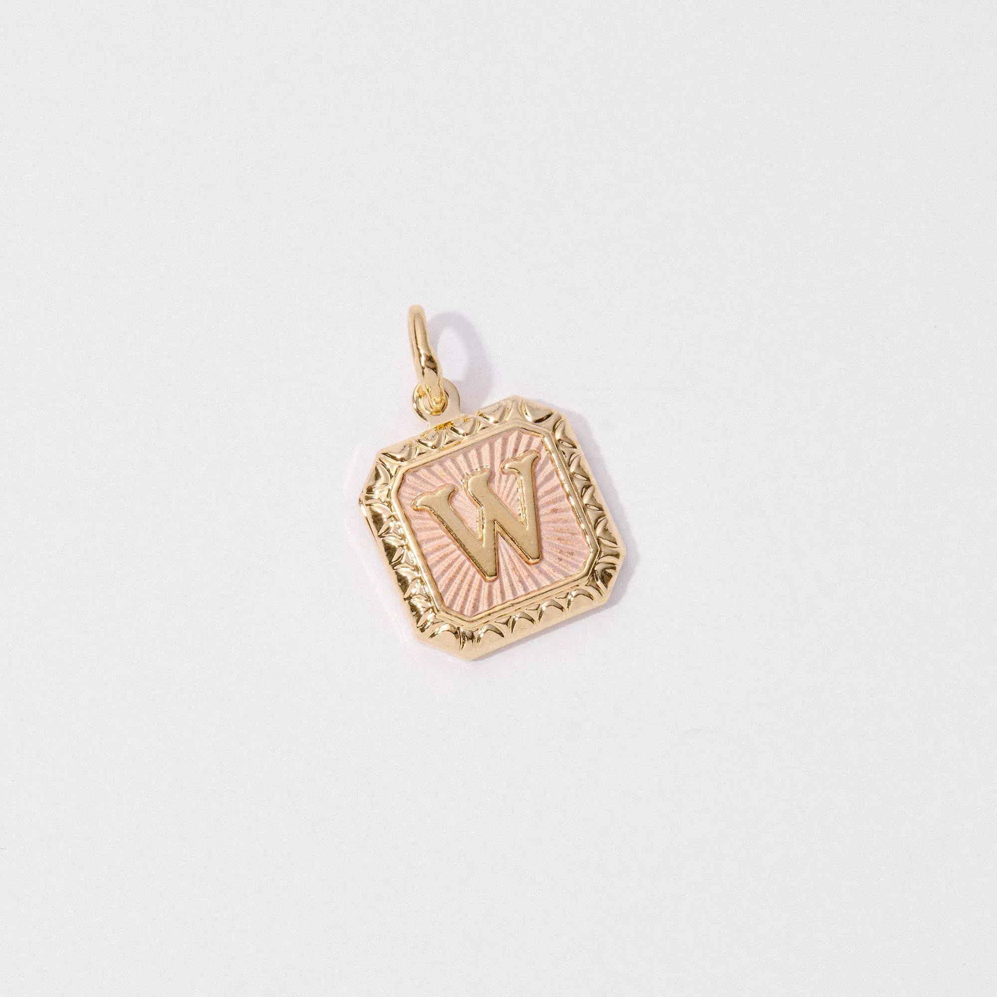 Two Tone Letter Charm