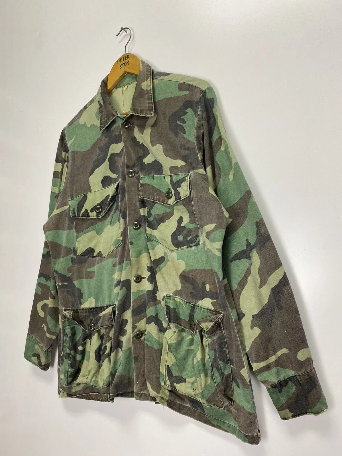 Vintage Shirts Button Ups Vintage US Army Jacket Multi