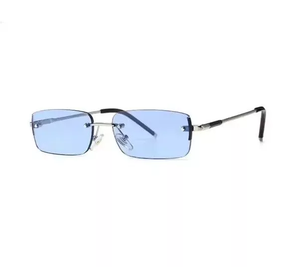 Vintage Sunglasses Rimless Blue