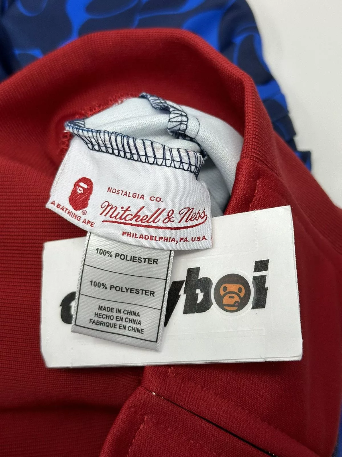 Bape Light Jackets Bape × Mitchell & Ness BAPE x Mitchell & Ness Angels Jacket Blue