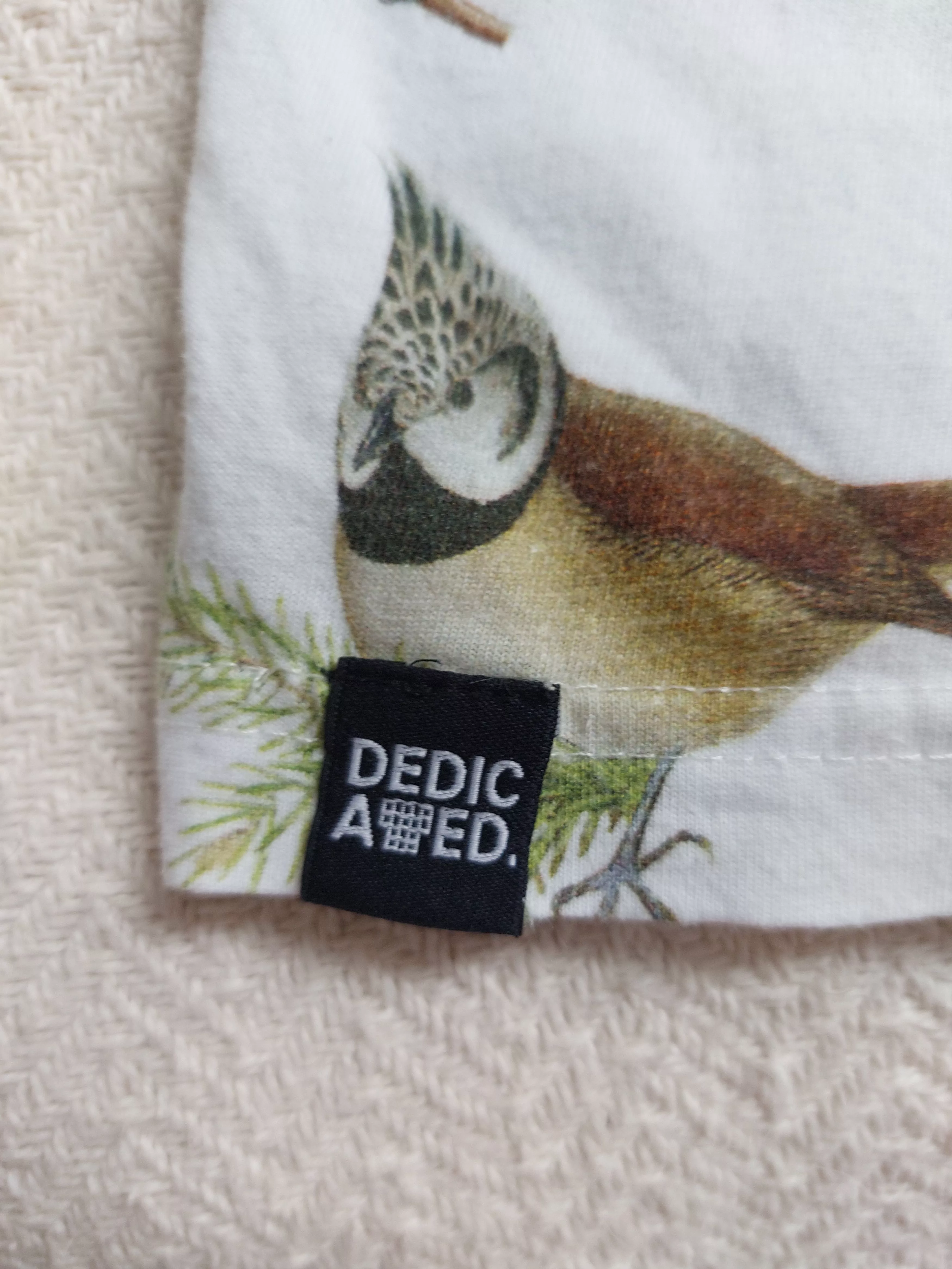 Other Short Sleeve T Shirts Other Dedicated birds T-shirt M organic cotton White Vintage