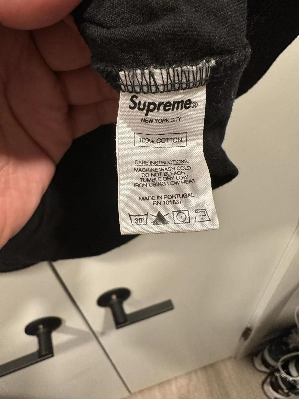 Comme des Garcons Short Sleeve T Shirts Comme des Garcons × Supreme Supreme CDG Split Box Logo Comme Des Garçons Shirt BLACK