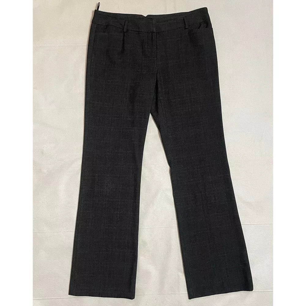 Other Jumpsuits Other Amanda & Chelsea Dark Grey Straight Leg Plaid Pants Size 10 Black